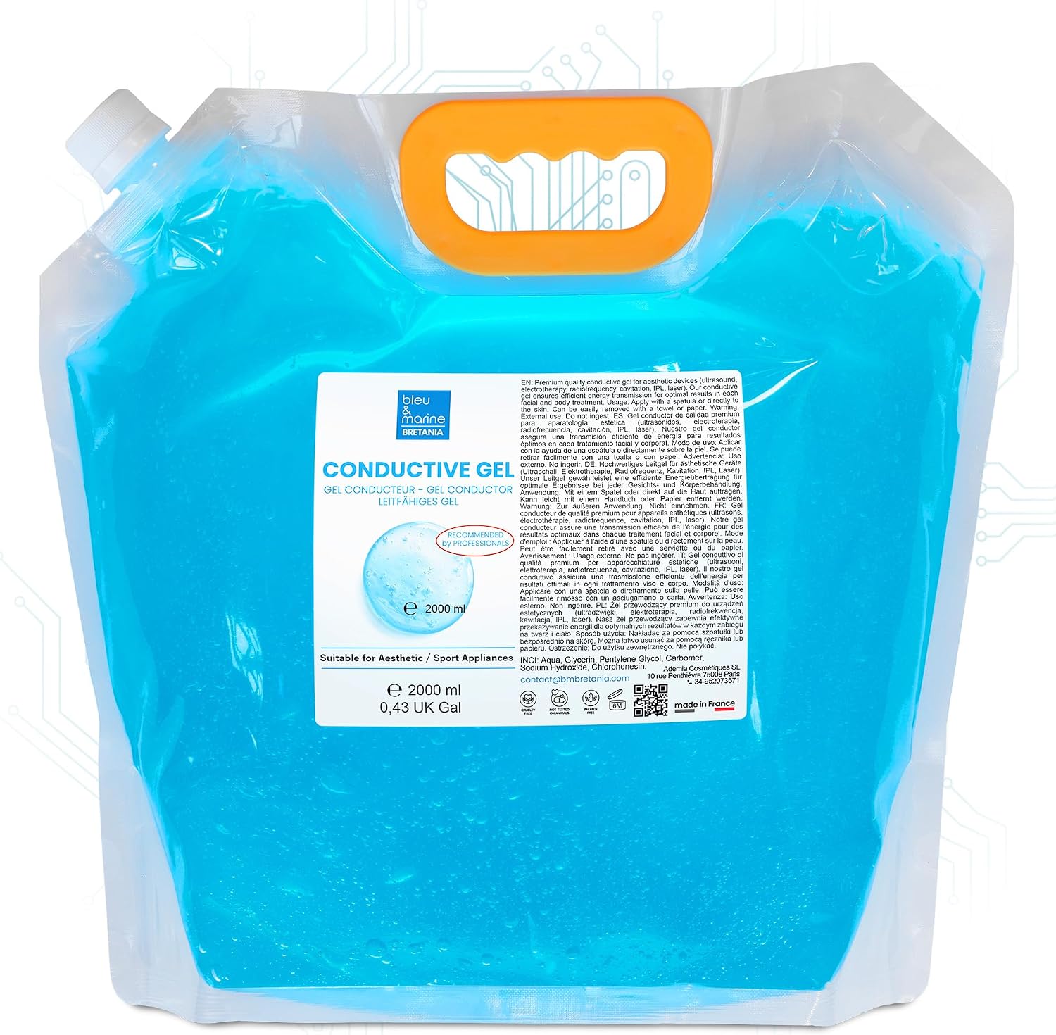 Detalle de bleu & marine Bretania Gel Conducteur 1000 ml