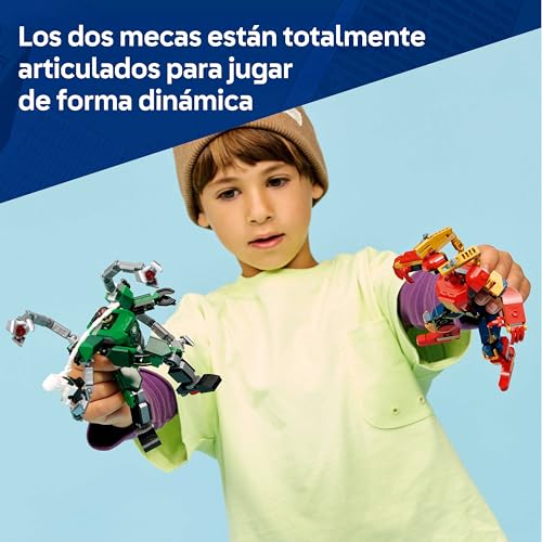 Detalle de LEGO Marvel 76338 Batalla de armaduras robóticas Spider-Man vs. Doc Ock