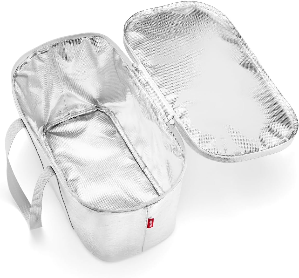 Detalle de reisenthel coolerbag Silver Crackle – Kühltasche aus hochwertigem Polyestergewebe, 20 L