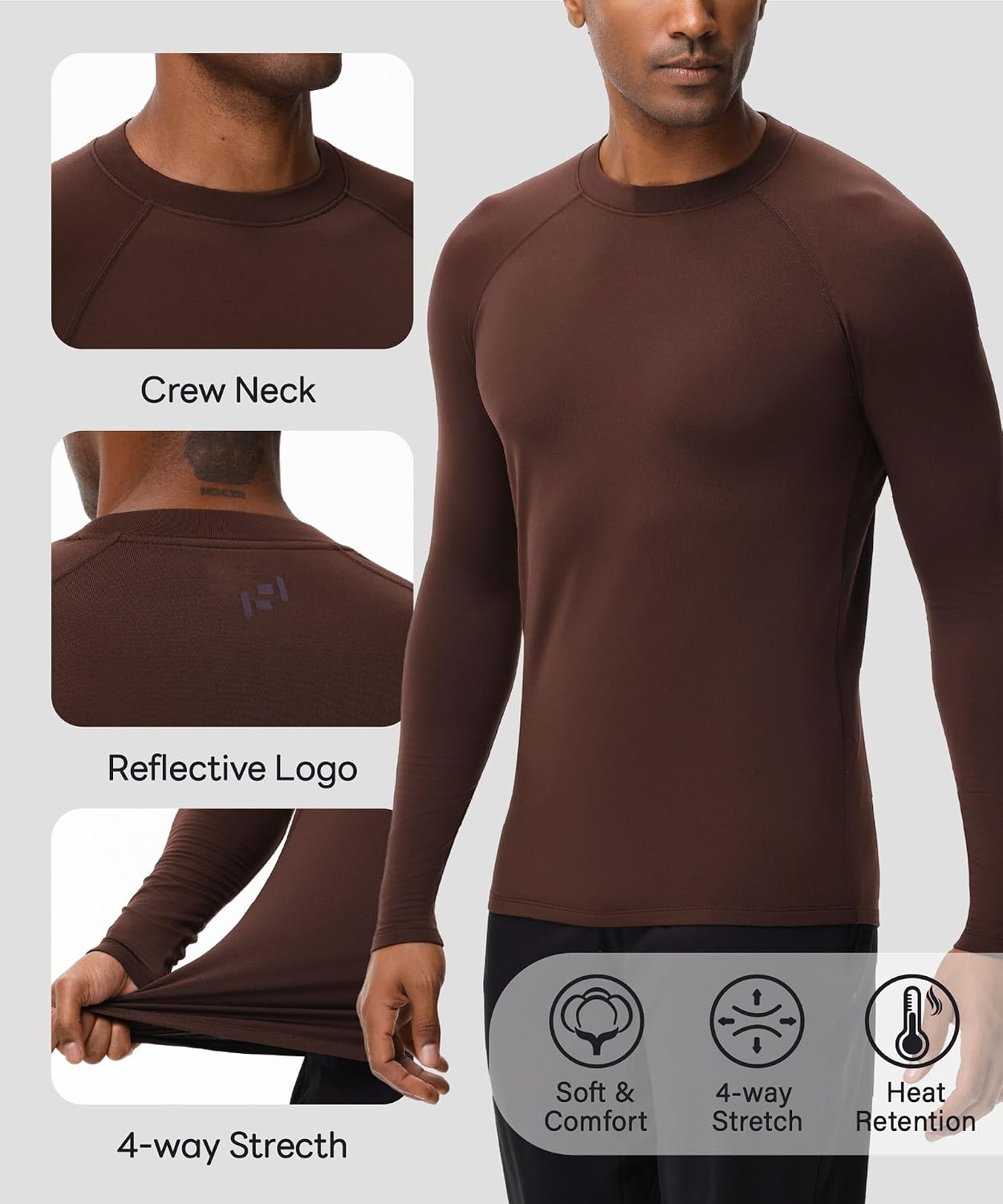 Detalle 2 de HUGE SPORTS Maglia Termica Uomo 88% poliestere