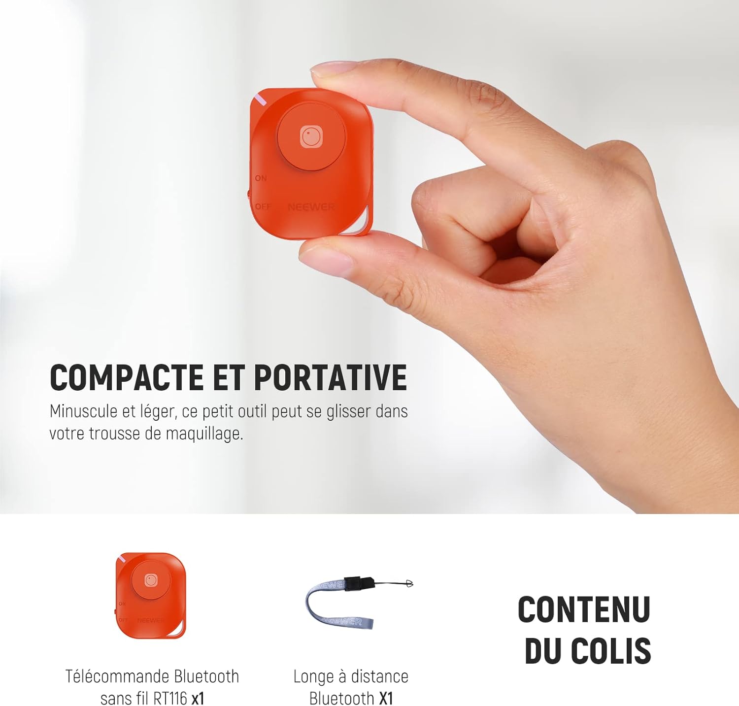 Thumbnail 6 de NEEWER RT116 commande Bluetooth sans fil pour déclencher la caméra (avec lanière) pour iPhone et Android