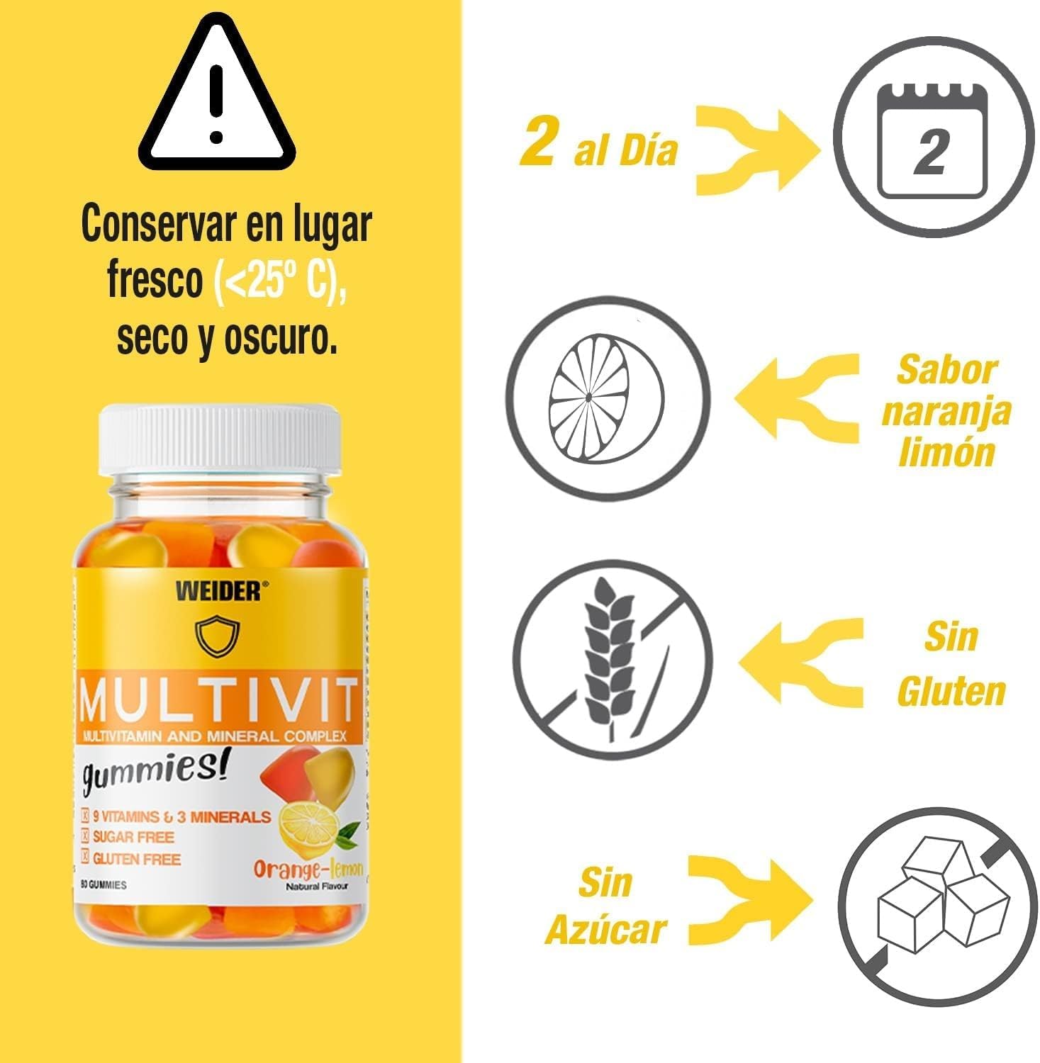 Thumbnail 1 de Weider Multivit Gummies (WGU.102100) – zuckerfreie Multivitamin-Gummibärchen für 40 Portionen
