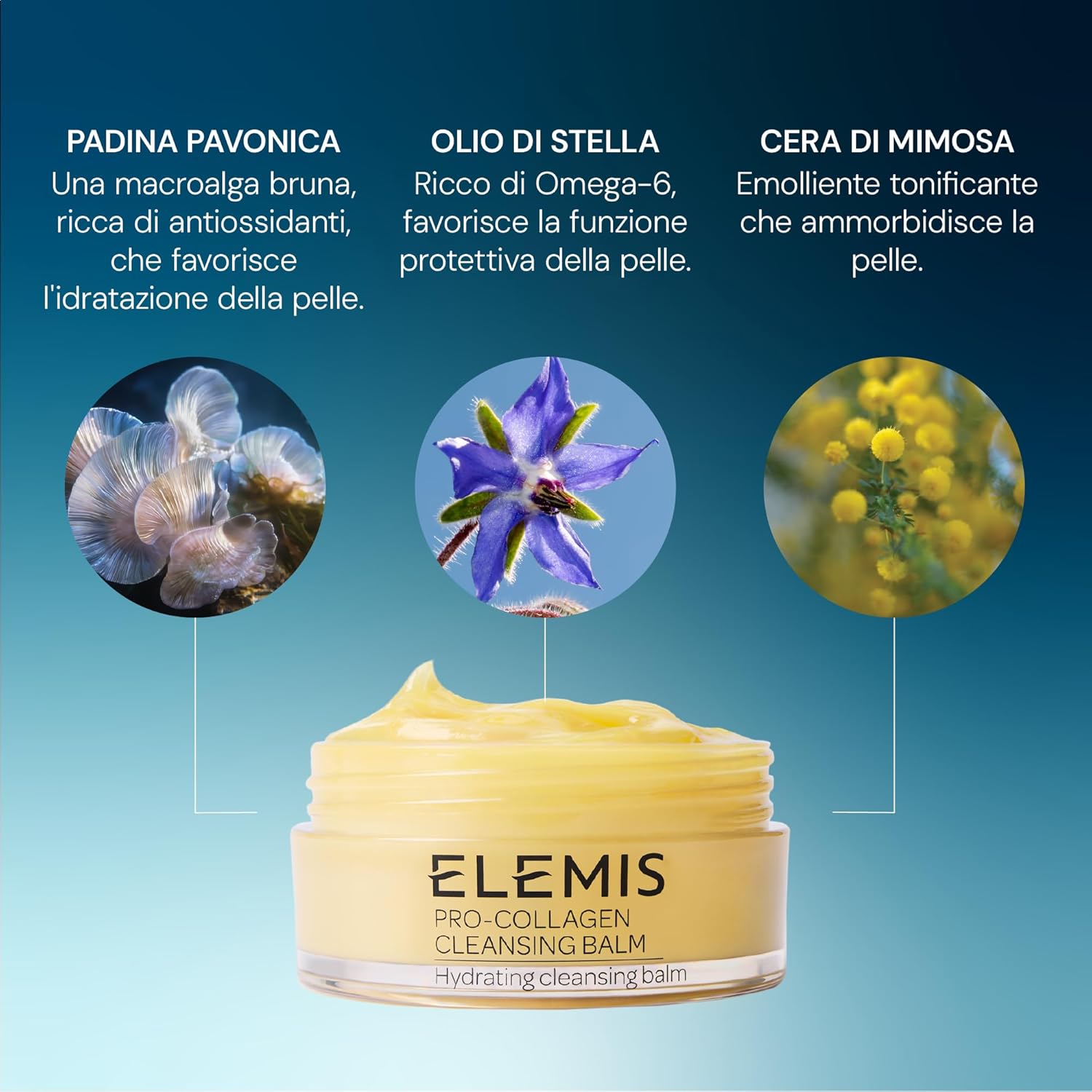 Detalle de Elemis Pro-Collagen Balsamo Detergente 50g – Balsamo viso 3 in 1 per pulizia profonda, rosa e classico
