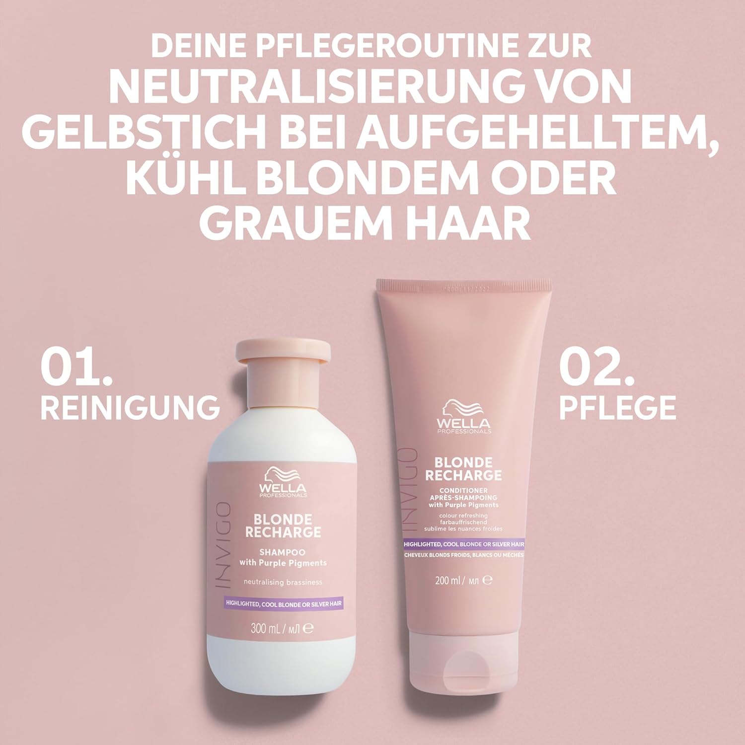 Thumbnail 1 de Wella Professionals INVIGO BLONDE RECHARGE Conditioner (200 ml) – für kühle Blondtöne & weniger Gelbstich