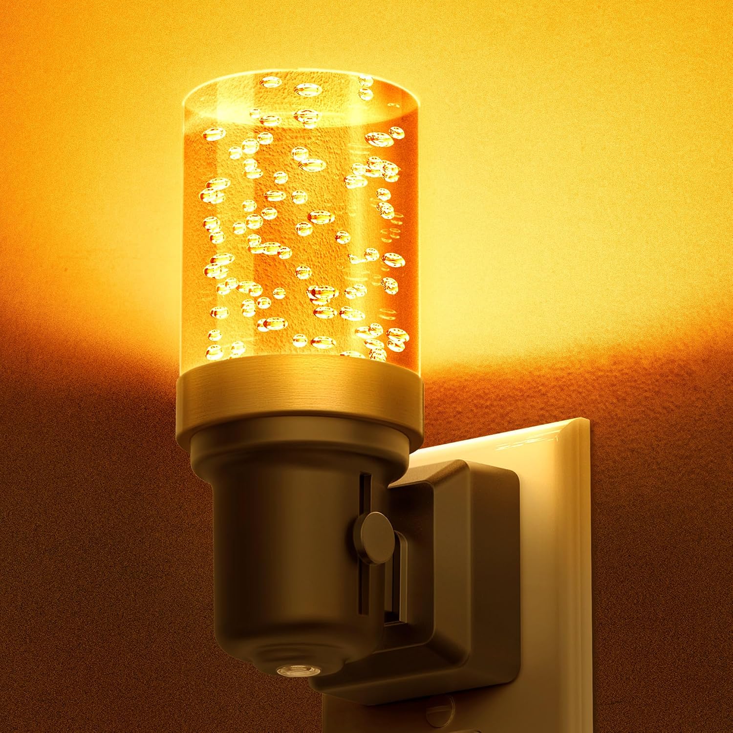 Detalle de DORESshop WL220 LED Plug-In Night Light, Dimmable Amber Design