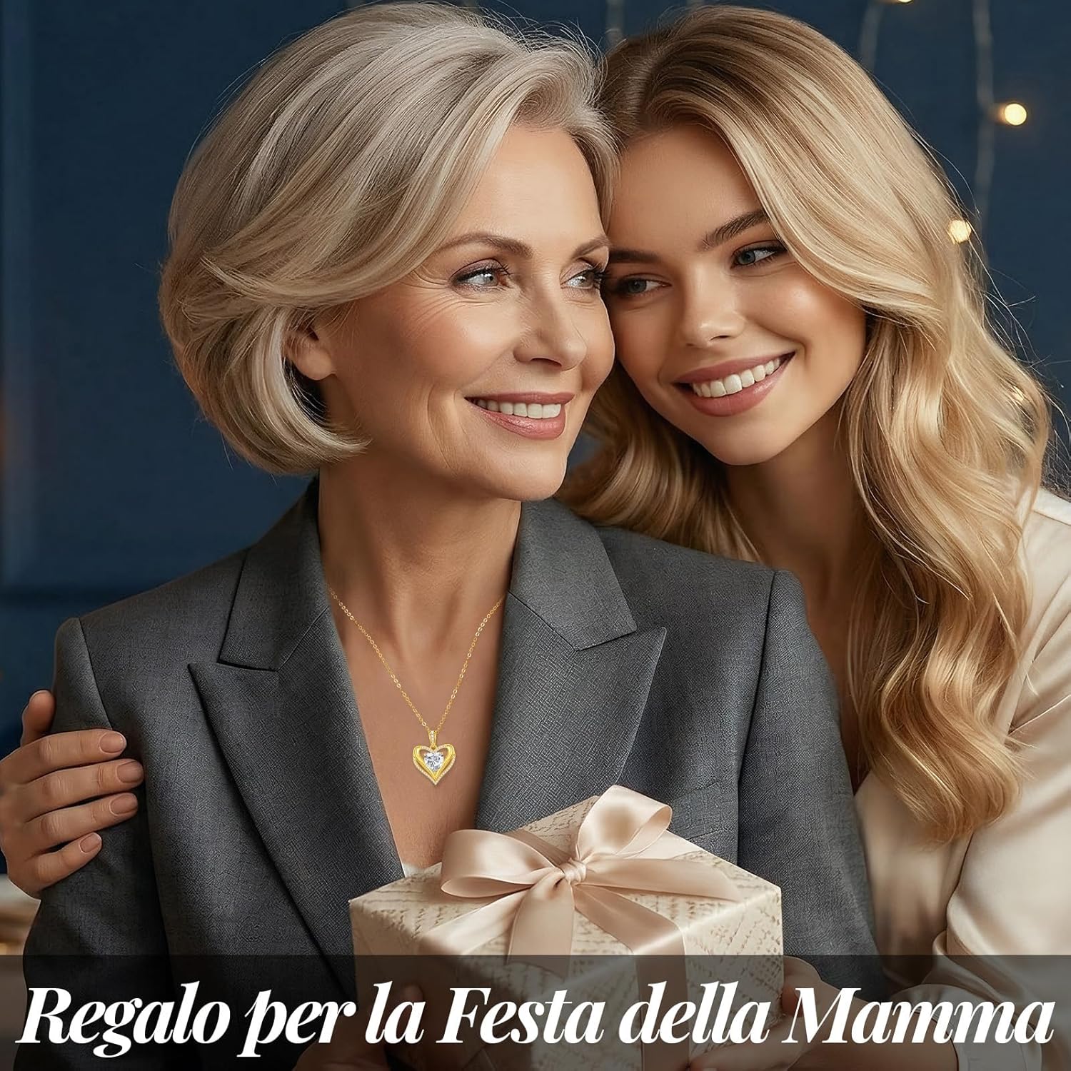 Detalle de Collana Donna Cuore Regalo Gioielli in Argento 925 con Moissanite D-VVS1 1–3 ct