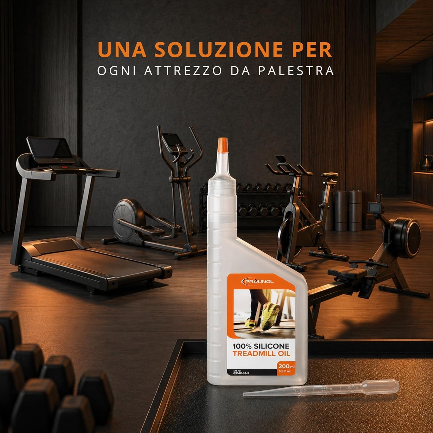 Detalle de Prounol Olio di Silicone Puro per Tapis Roulant 200 ml (100% silicone)