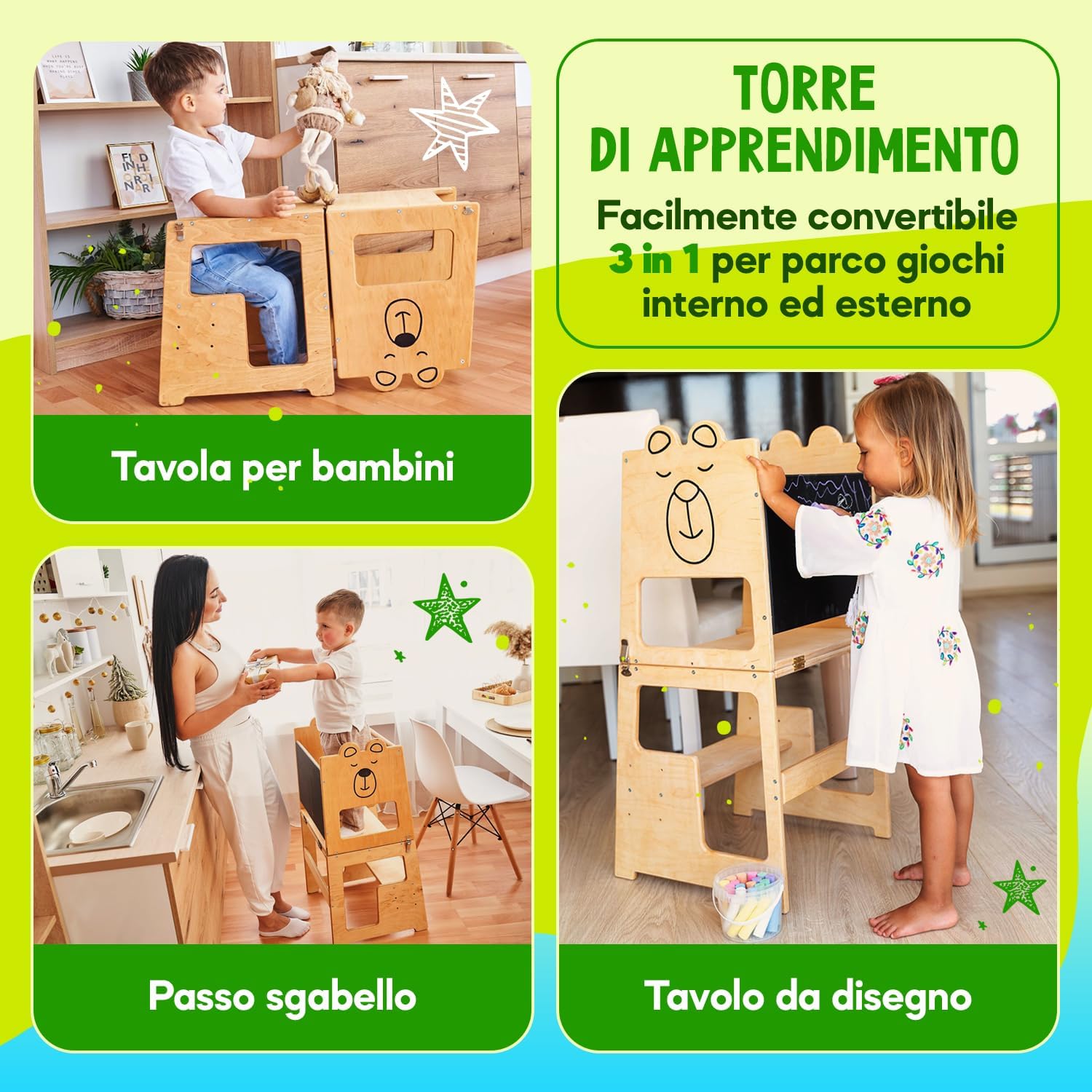 Detalle de KAUZA Torre Montessoriana 3-in-1 40 kg