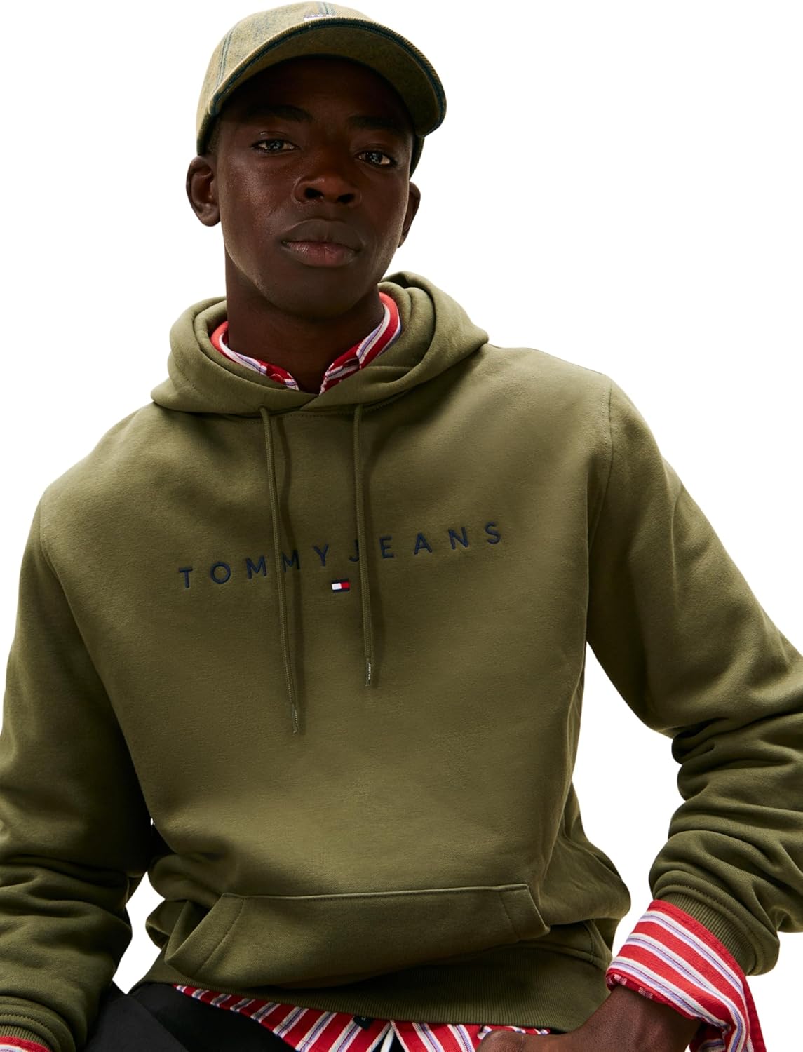 Thumbnail 4 de Tommy Jeans felpa uomo Linear Logo con cappuccio in cotone felpato