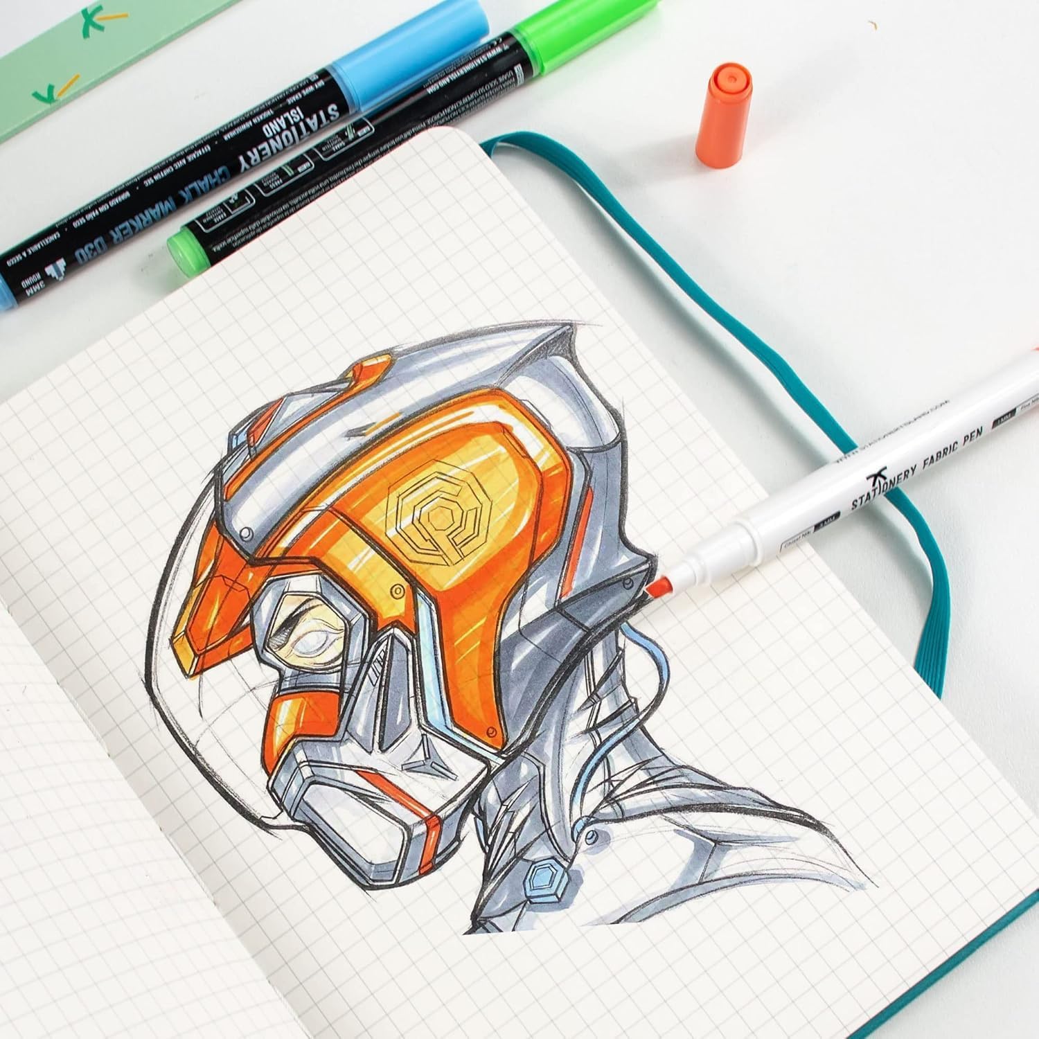 Detalle 1 de STATIONERY ISLAND Notizbuch A5 kariert