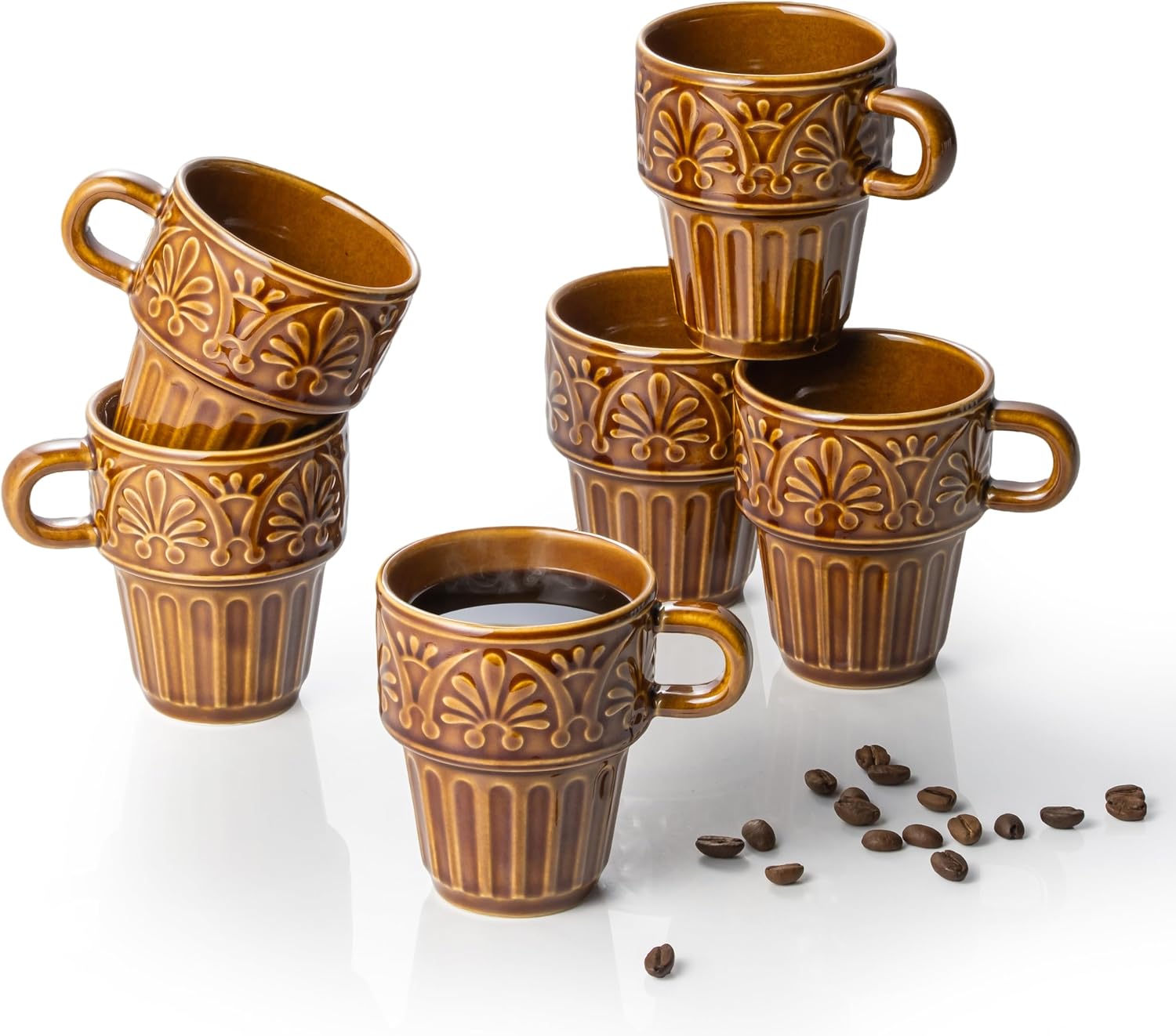 Detalle de Ceramic Espresso Cup Set, 6 oz
