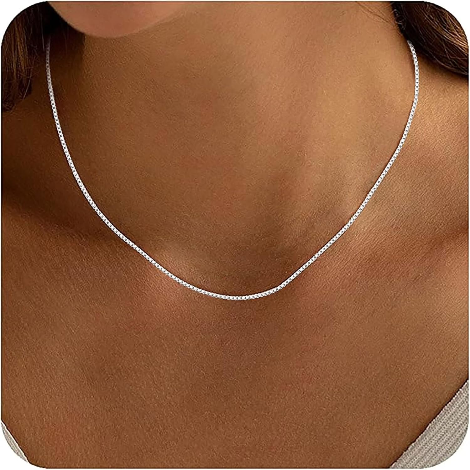 Thumbnail 1 de ASHINE 925 Sterling Silver Box Chain 16in