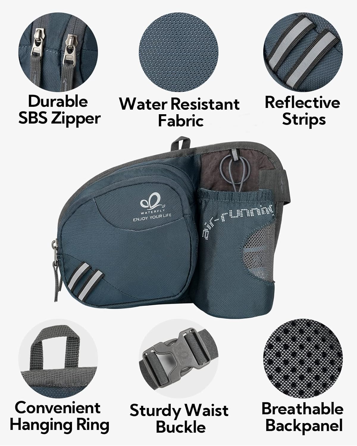 Thumbnail 4 de WATERFLY Gürteltasche mit Flaschenhalter – atmungsaktiv 🏃♀