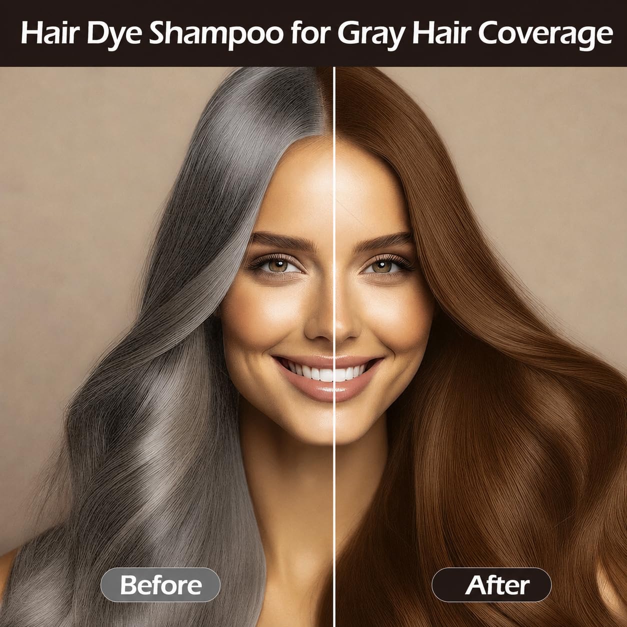 Detalle 1 de Haarfärbeshampoo 3in1 Kastanienbraun 500 ml