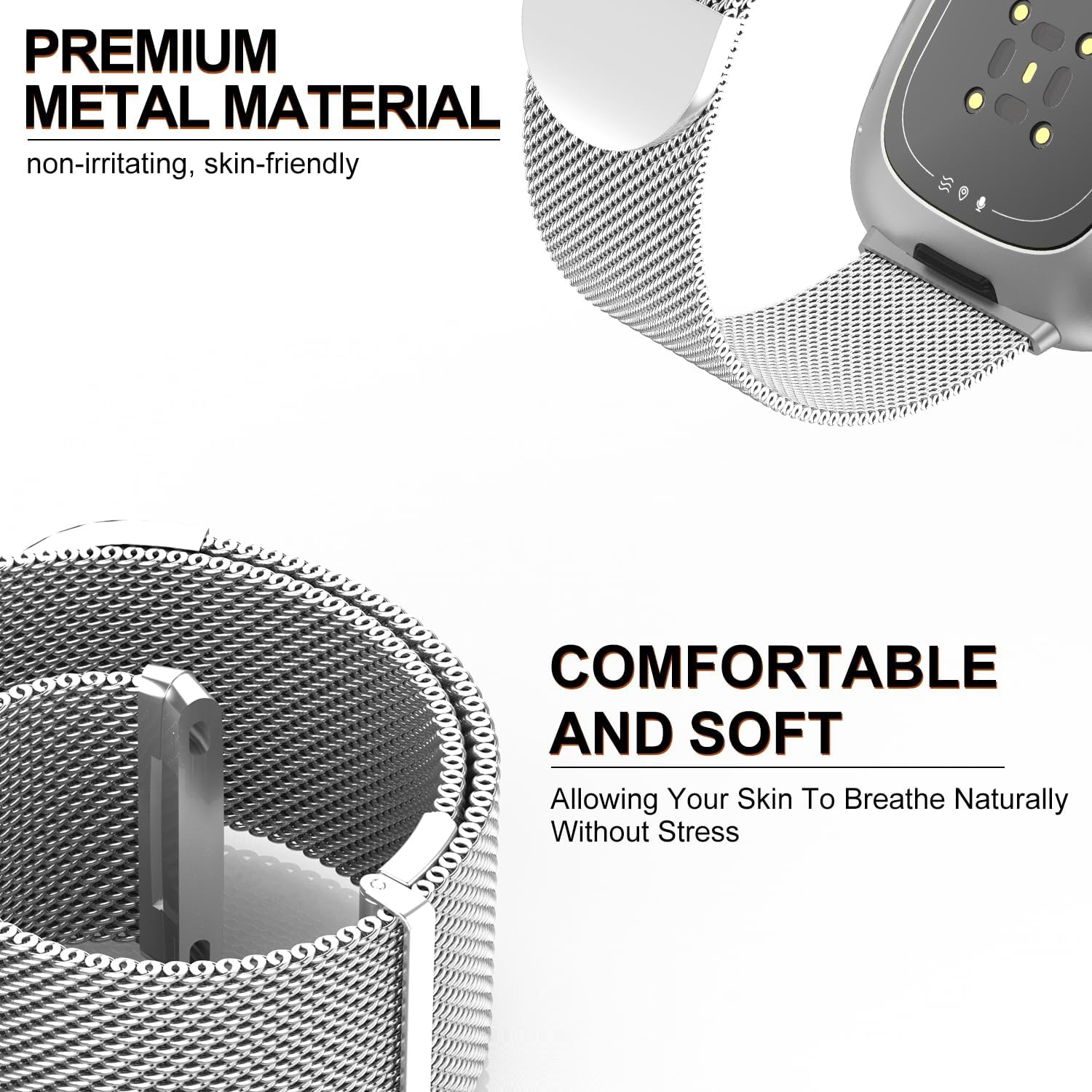 Detalle 2 de Higgs Strap for Fitbit Versa 3/4, 5.5–8.5in