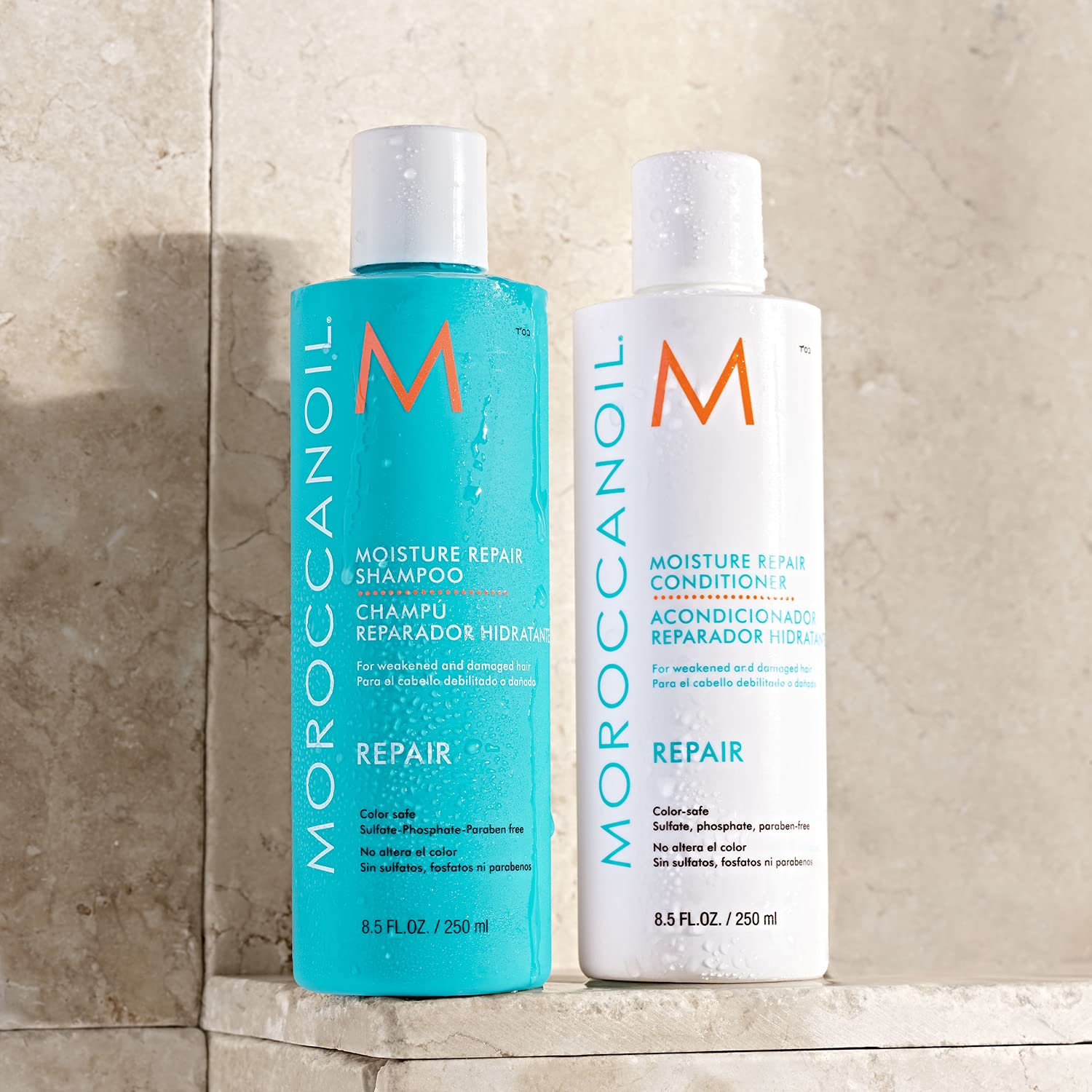 Detalle de Regenerierendes Shampoo mit Arganöl, Keratinproteinen und Fettsäuren – MOROCCANOIL