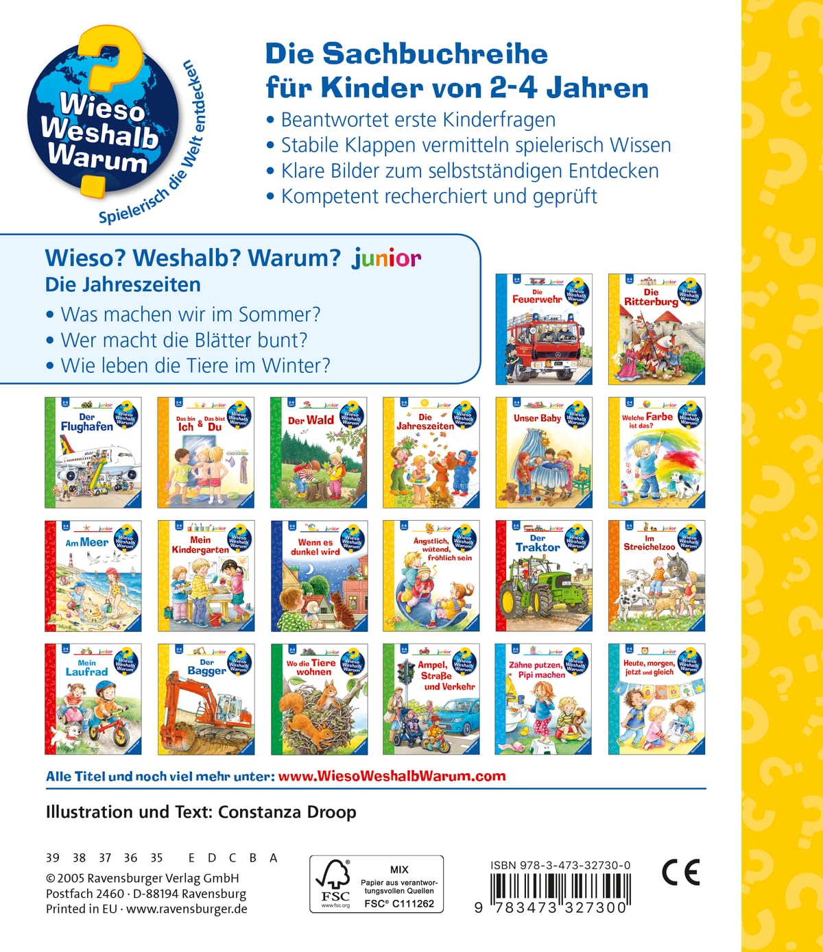 Detalle de Ravensburger Wieso? Weshalb? Warum? junior, Band 10: Die Jahreszeiten – barnbok för 2–4 år