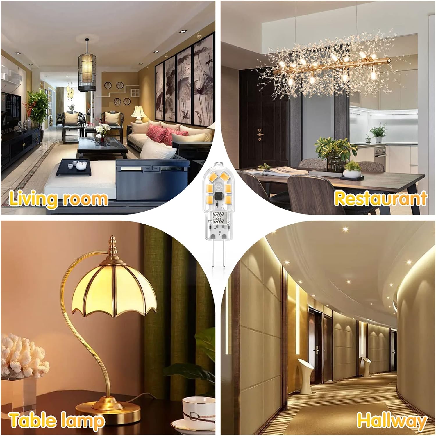 Thumbnail 3 de Cxyemt 2W G4 LED Bulbs 3000K (Pack of 6) – Energy-Saving 12V Capsule Lights