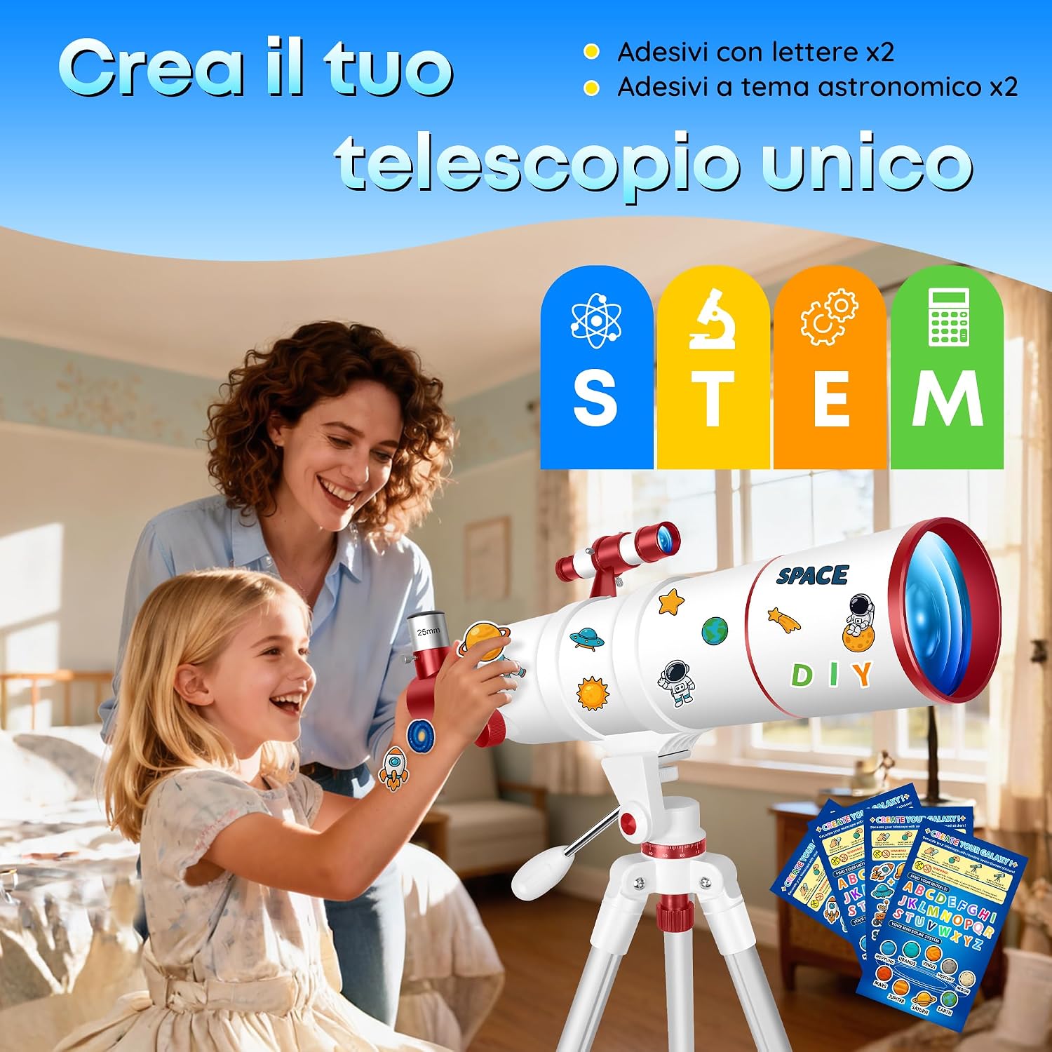 Detalle de HETEKAN Telescopio 90/900: rifrattore professionale per adulti, bambini e principianti