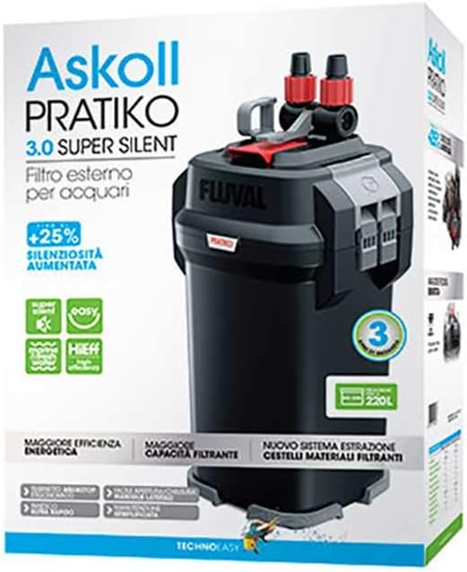 Detalle de Askoll Pratiko 200 3.0 Super Silent – filtr zewnętrzny do akwarium do 230 l