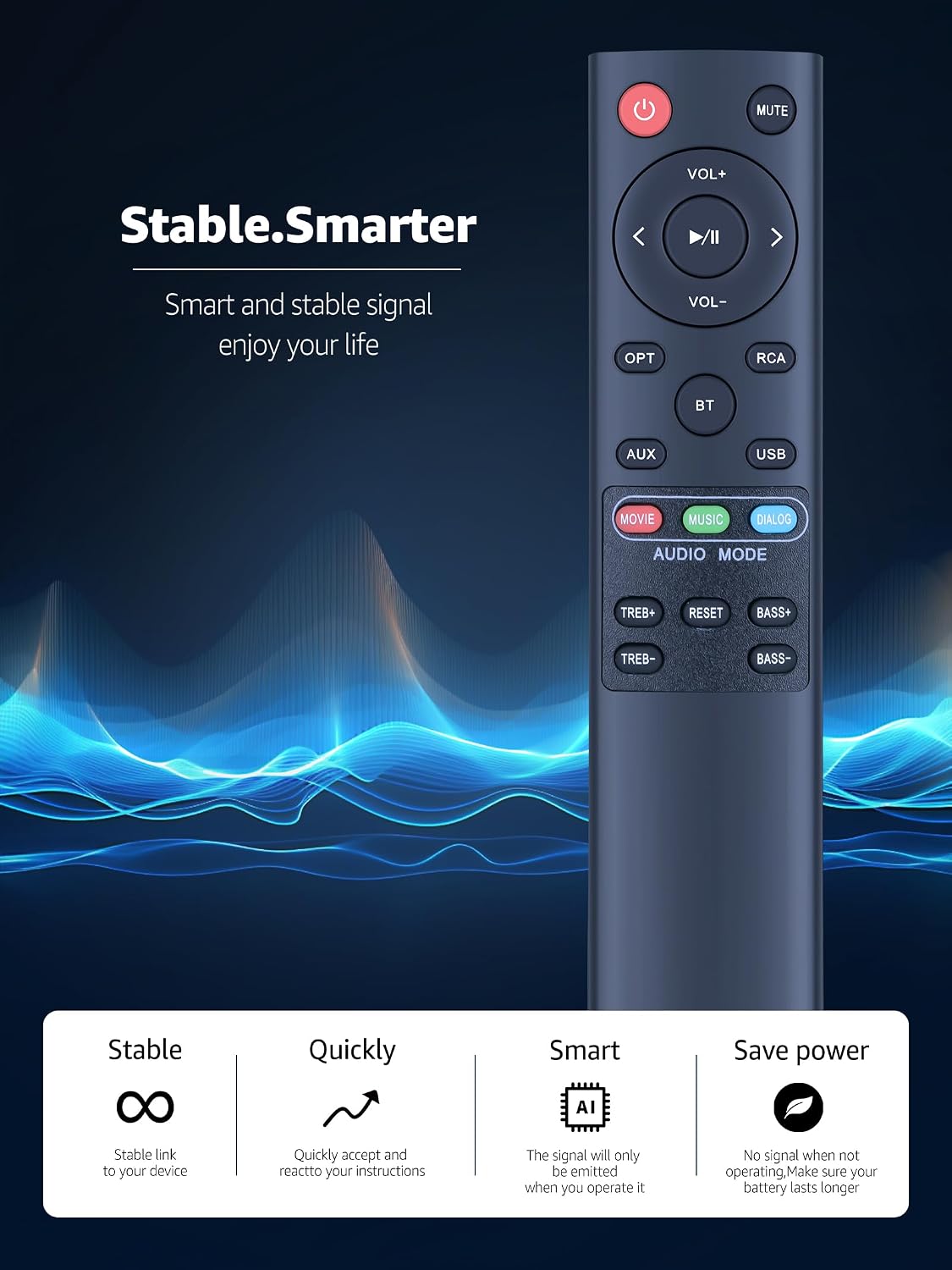 Thumbnail 2 de TCNOUMT Replacement Remote for Norcent BYL soundbar