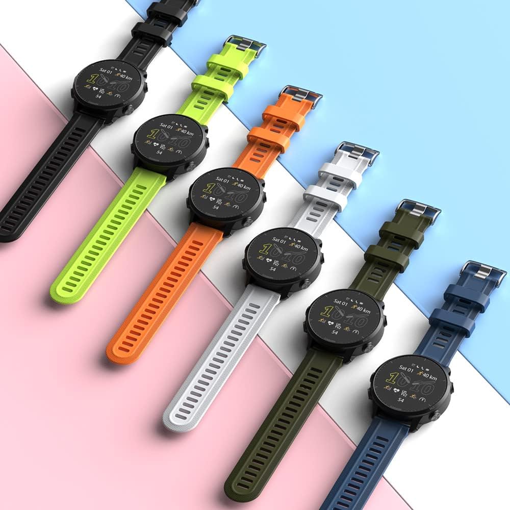 Detalle 2 de Bracelet silicone ANBEST compatible Forerunner 955 / 945 / 935 et Fenix 7 / 6 / 5 (attache rapide 22 mm)