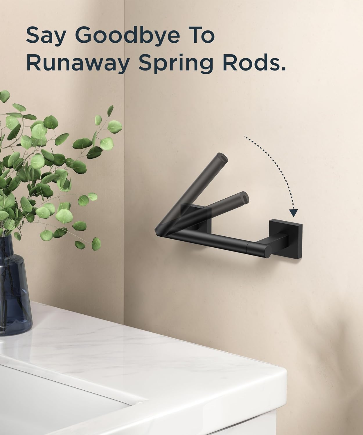 Thumbnail 2 de FORIOUS FF09124 Wall-Mount Toilet Paper Holder, Matte Black SUS304 Steel
