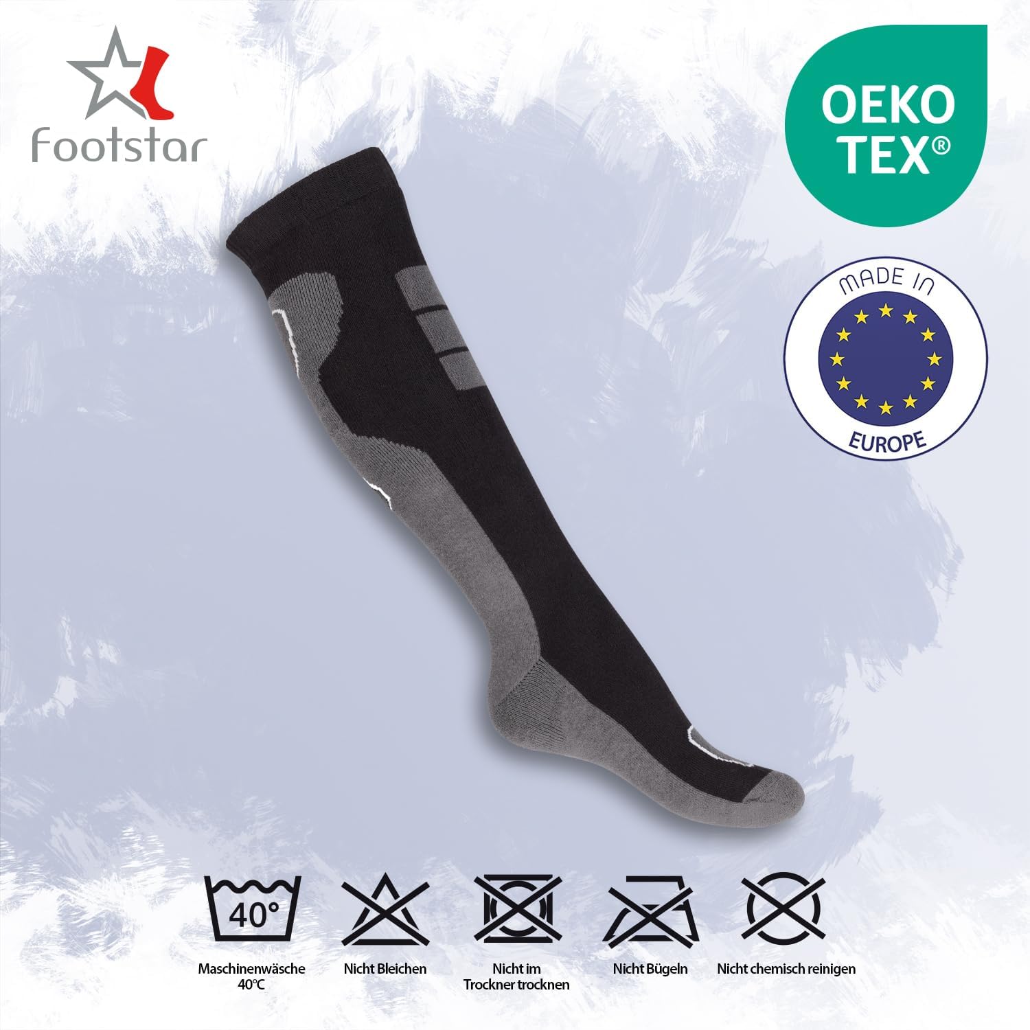 Thumbnail 1 de Footstar vinterknästrumpor i helfrotté med termoeffekt, 6 par