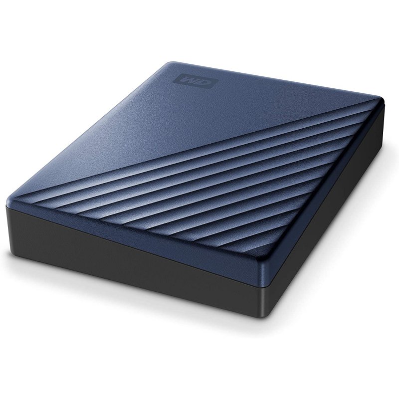 Detalle de WD My Passport Ultra 4TB USB-C Plata: almacenamiento portátil seguro y compacto