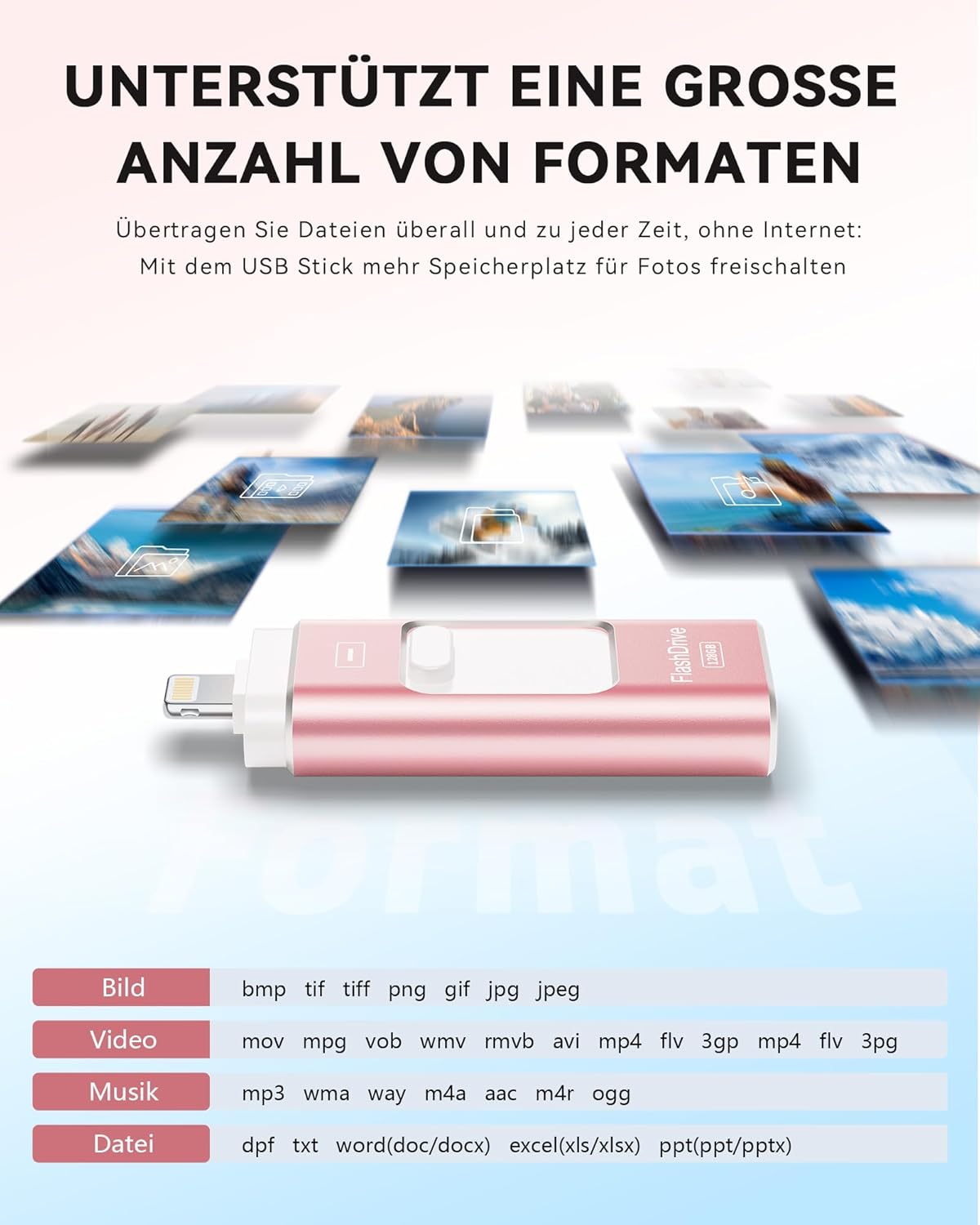 Thumbnail 6 de ROSPE USB Stick 128 GB für iPhone