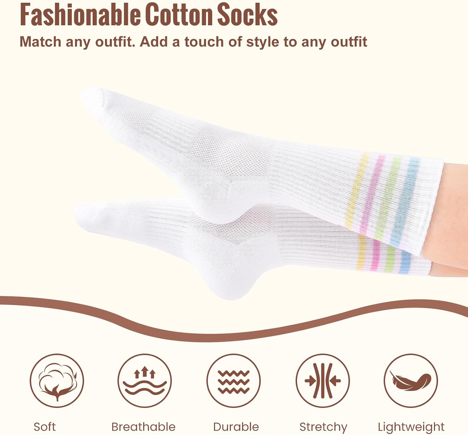 Detalle 2 de Niorasen Chaussettes Tennis Femmes 6 paires