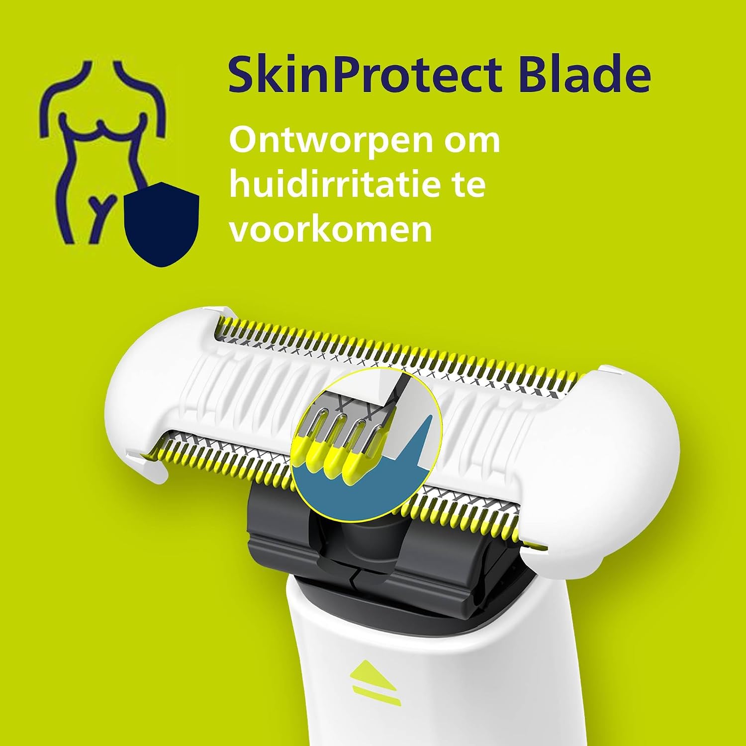 Detalle 2 de Philips OneBlade Intimate QP1924/28 intiem scheerapparaat met SkinProtect-mesje