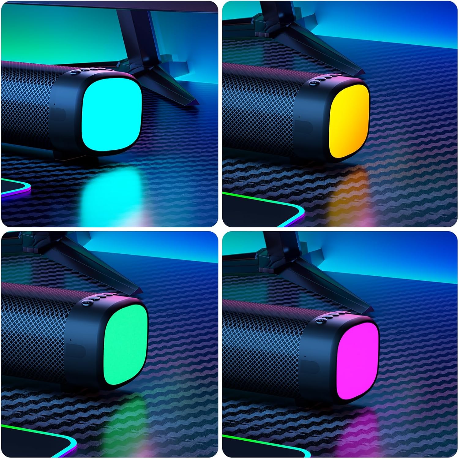 Detalle 2 de FHNFHN 100W Sound Bar for Smart TV with Bluetooth 5.3, ARC/Opt/AUX, and Dynamic RGB Lighting
