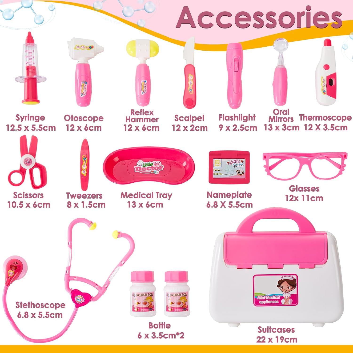 Thumbnail 4 de BUYGER Elektronisch Arztkoffer Rosa – Spielset für Kinder ab 3 Jahren