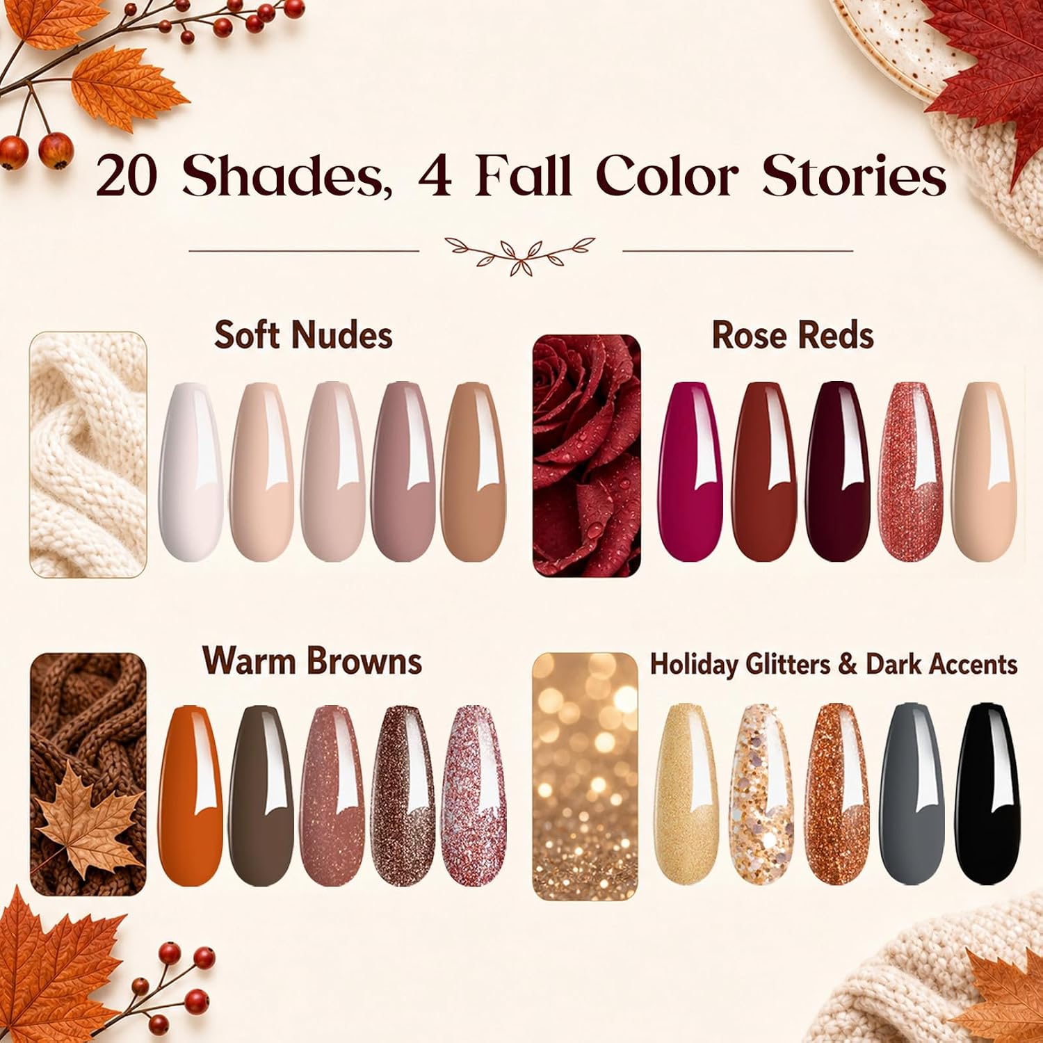 Detalle 2 de Beetles Verse of Roses 23pc Gel Nail Set