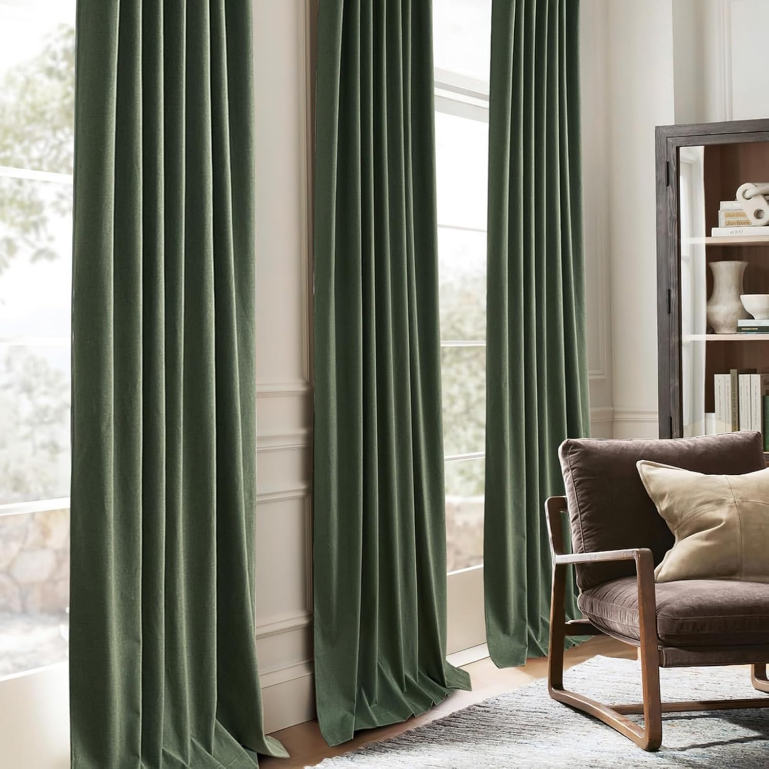 Thumbnail 6 de QJmydeco 84-Inch Blackout Curtains, Linen-Blend Pinch Pleat, 2 Panels