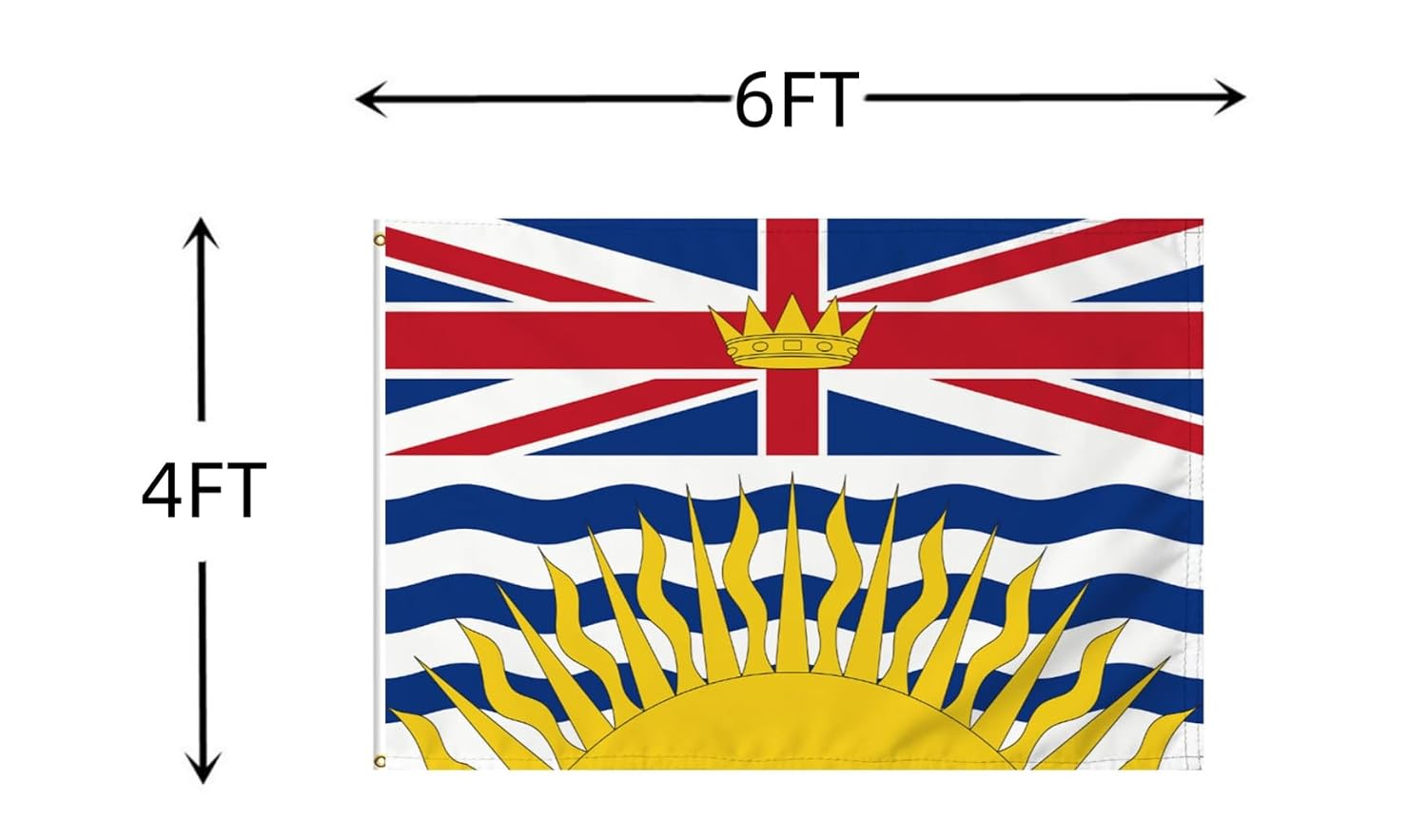 Detalle de British Columbia Flag 4x6 ft