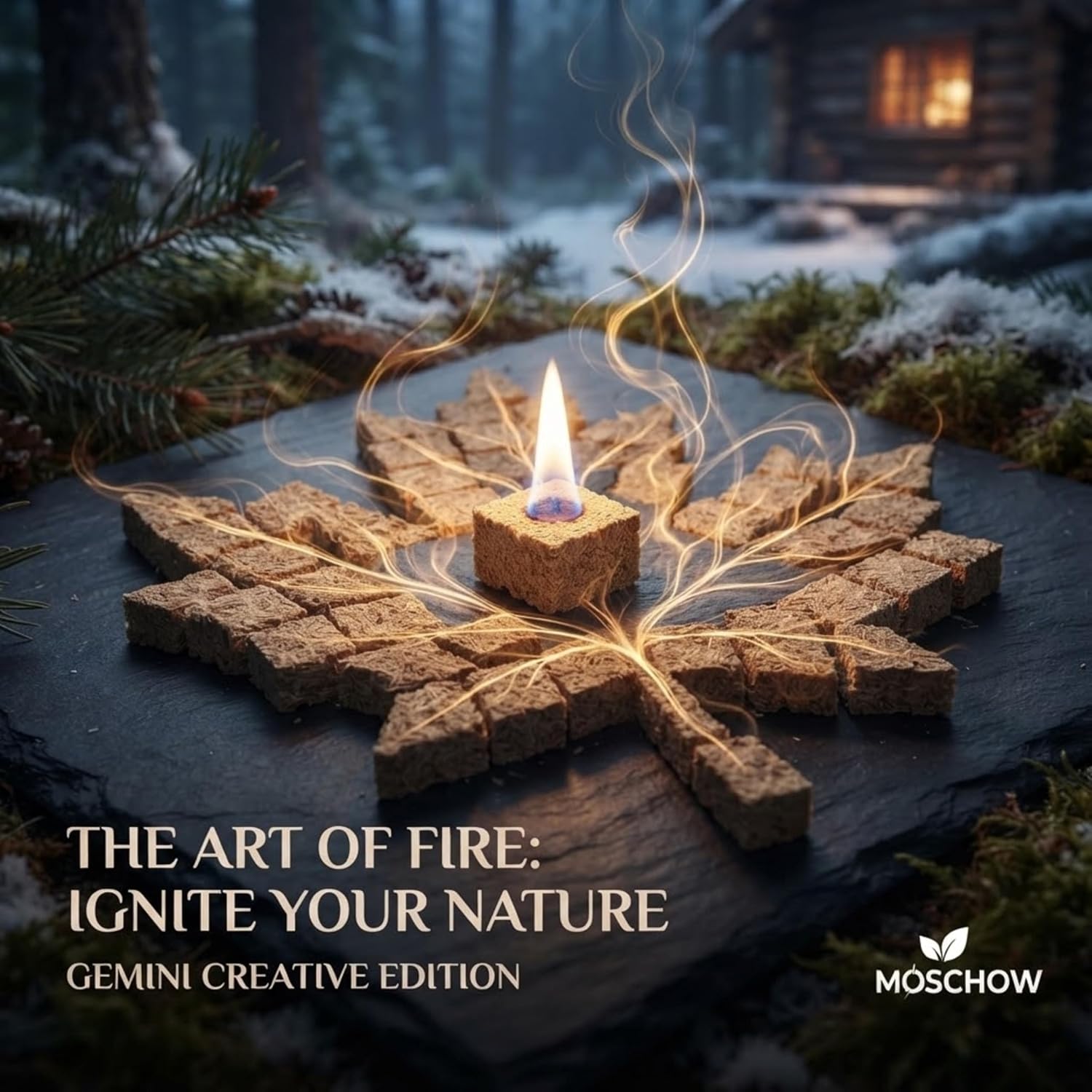 Detalle 2 de MOSCHOW fs küre 150 Natural Wood Fire Starter Cubes, 32 Count