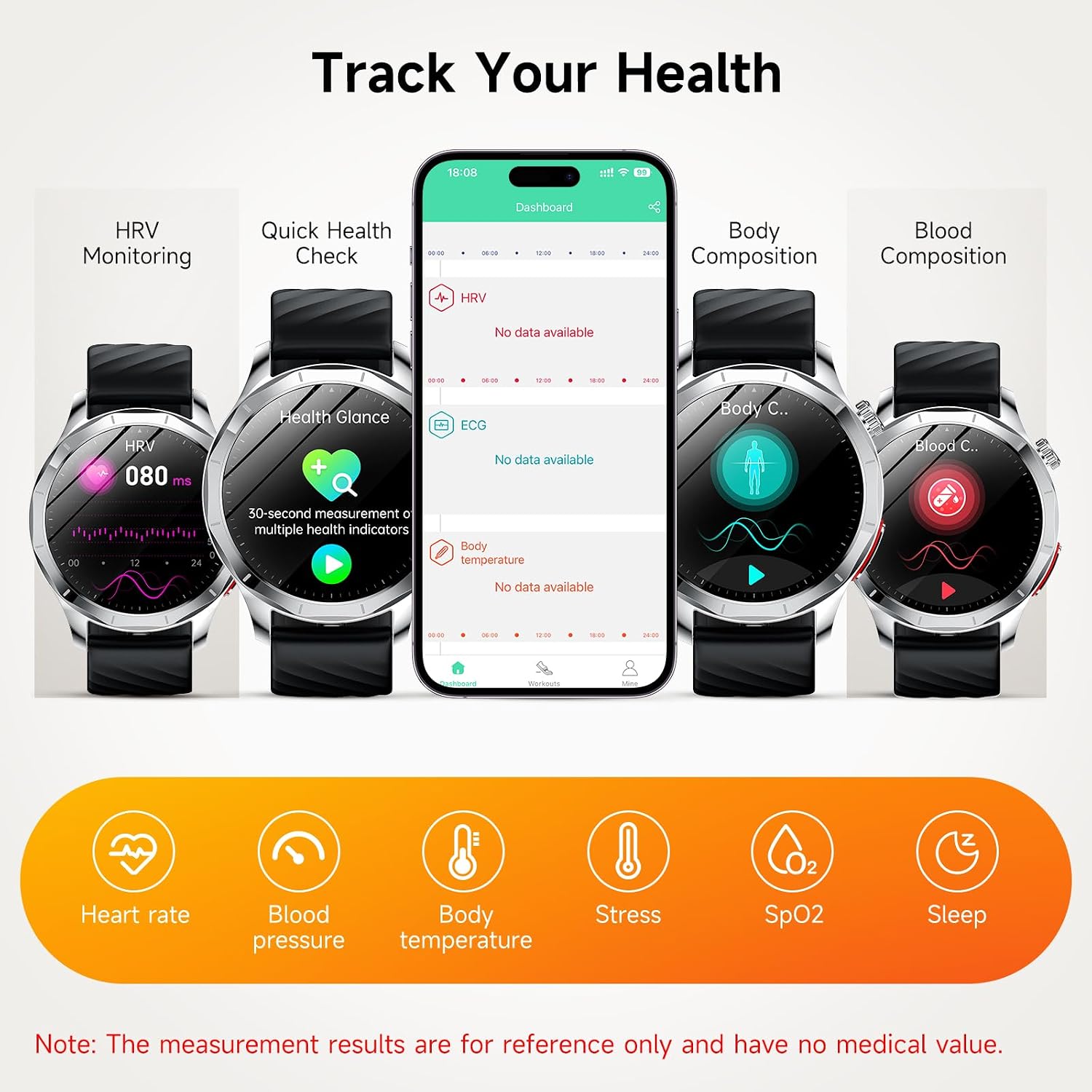 Detalle de Lgnitek 2026 New Smartwatch for Men with Blood Pressure, ECG & Health Monitoring