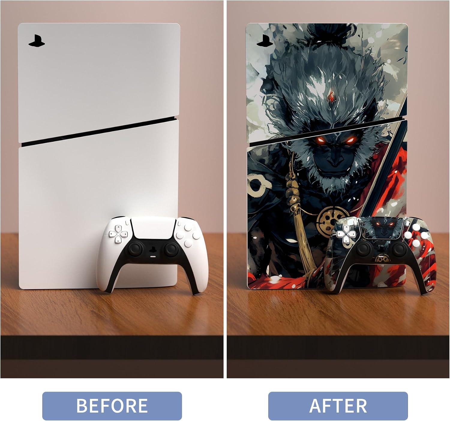 Thumbnail 6 de playvital Full Set Skin for PS5 Slim Fallen Wukong