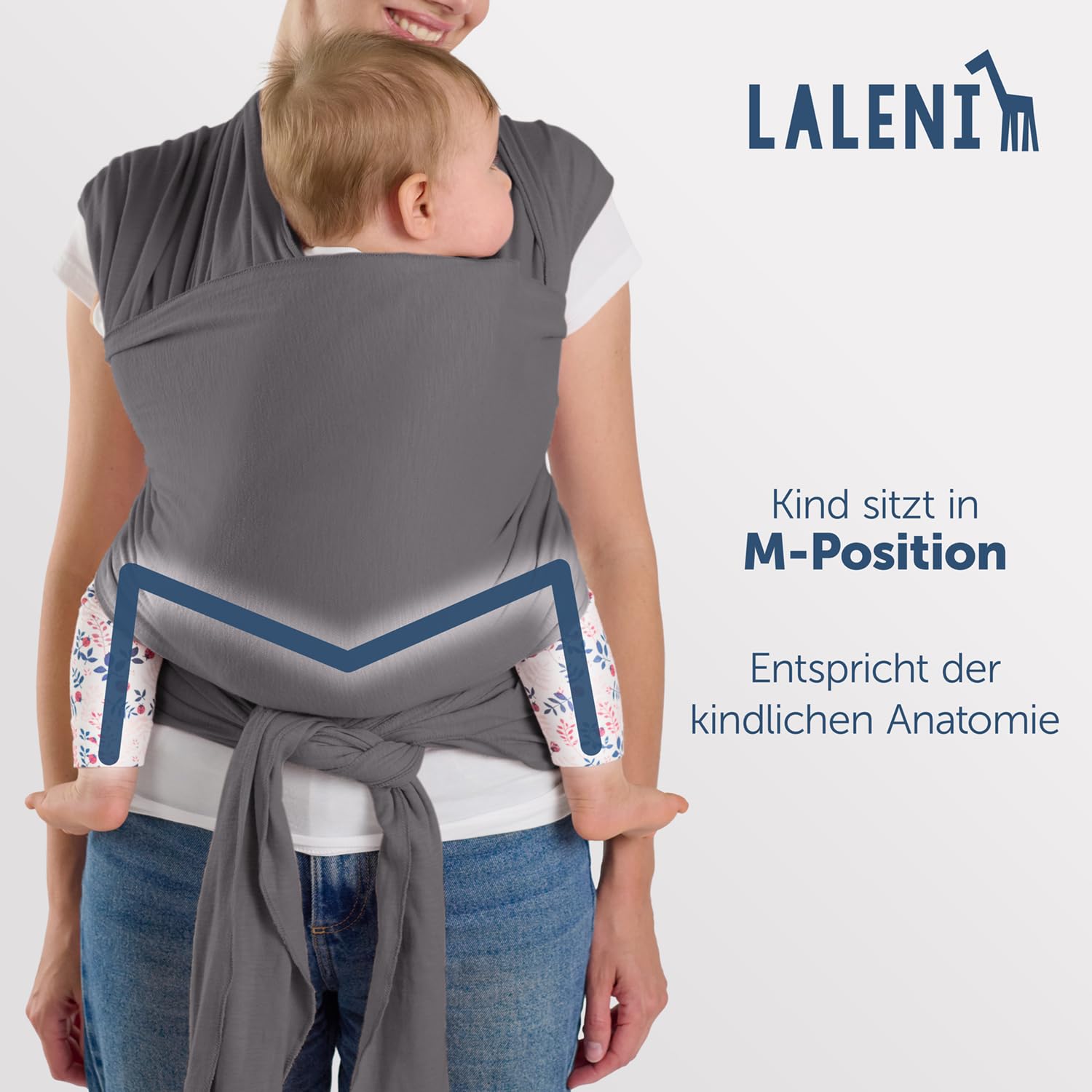 Thumbnail 1 de Laleni Babytragetuch für Neugeborene – 100% Bio-Baumwolle, elastisch bis 15 kg