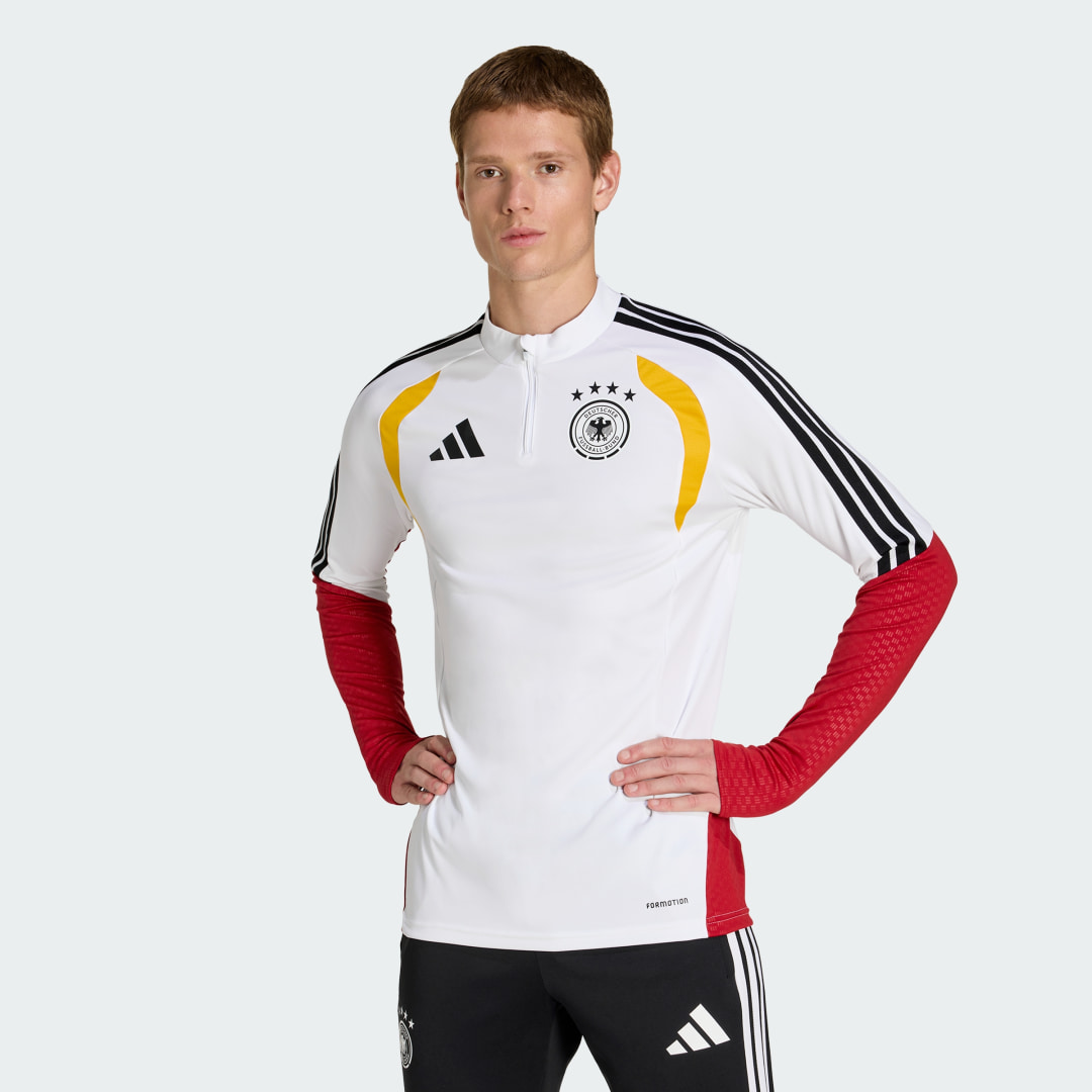 Detalle de Camiseta de entrenamiento Adidas Alemania 26 Tiro manga larga – blanco