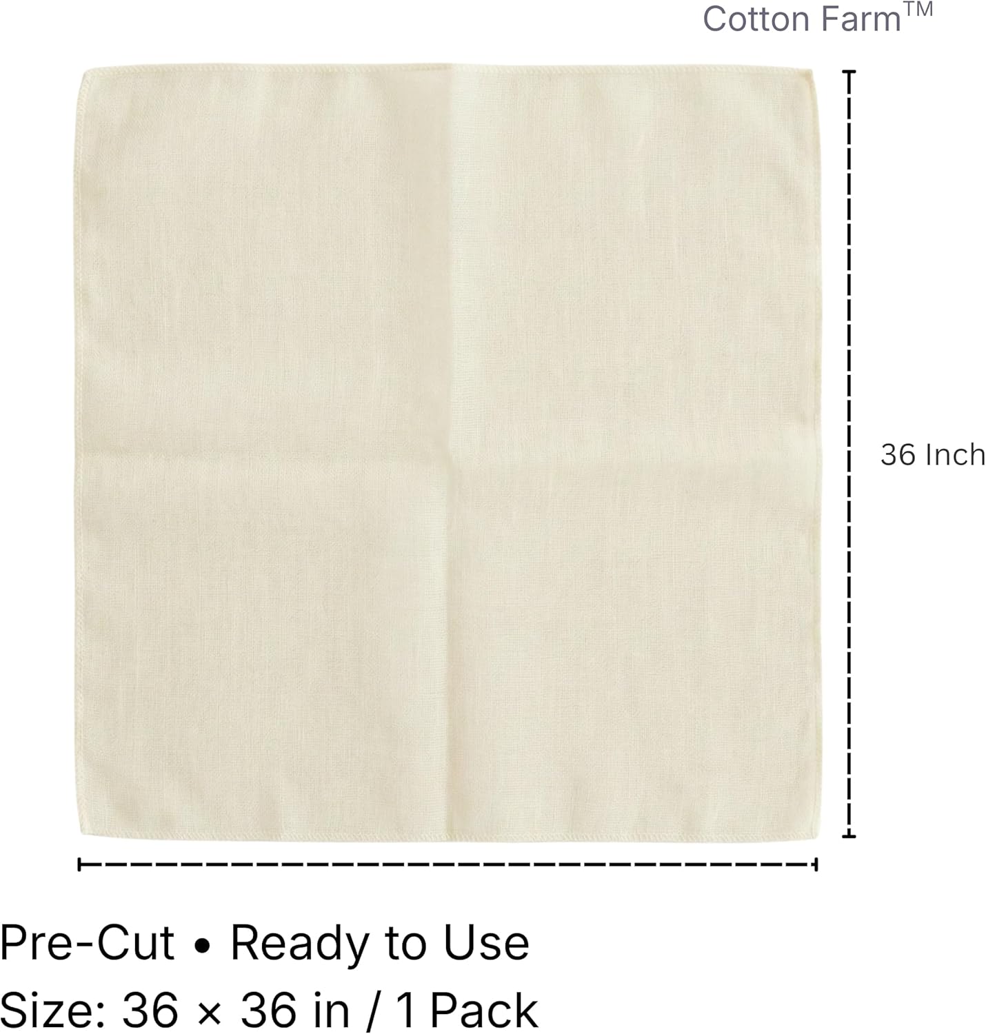 Thumbnail 6 de Cotton Farm Grade 100 XL Cheese Cloth 36x36 Inch