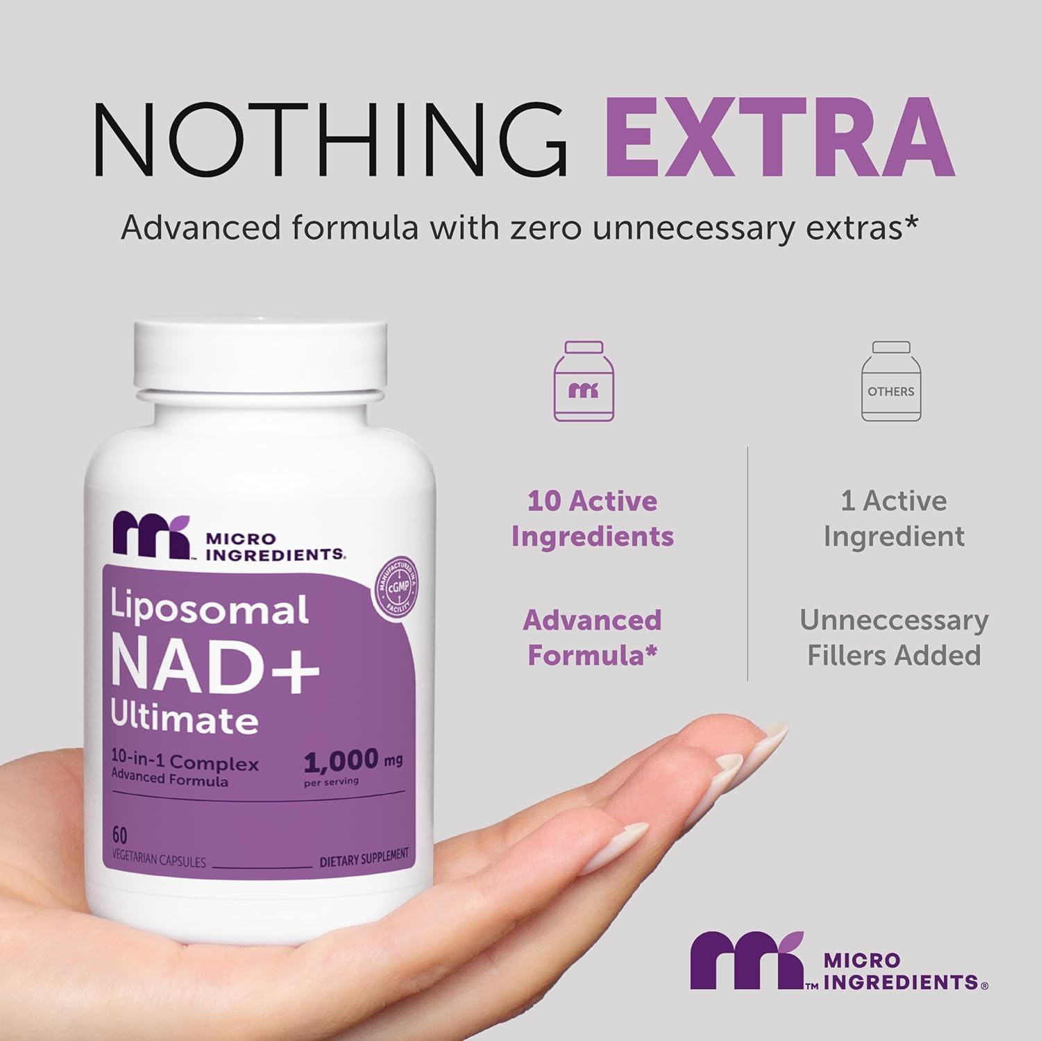 Detalle de Micro Ingredients NAD+ Supplement 1,000 mg