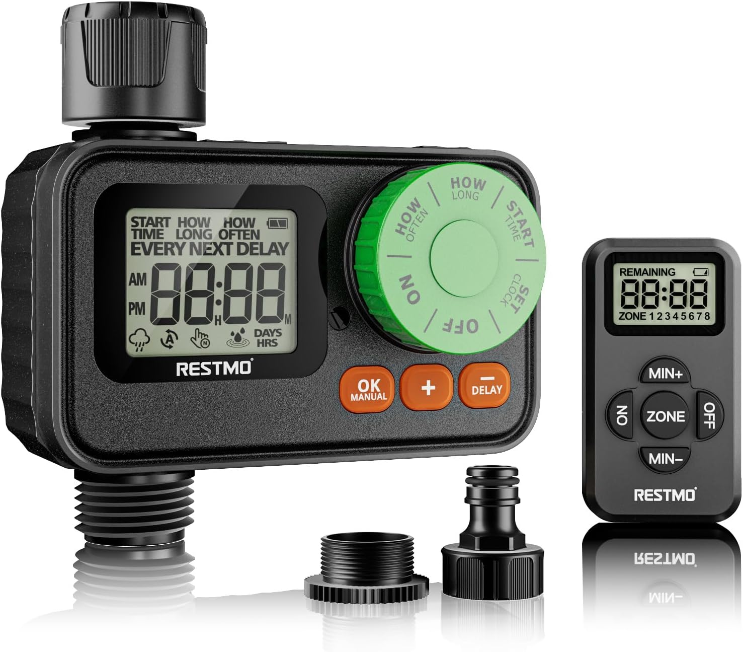 Detalle de RESTMO Timer per acqua telecomandato RF: controllo sociale dell’irrigazione esterna con avanzate funzioni