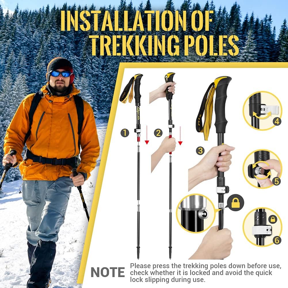 Thumbnail 2 de Glymnis Walking Poles 2 Pack — Collapsible Trekking Poles with Quick Lock System