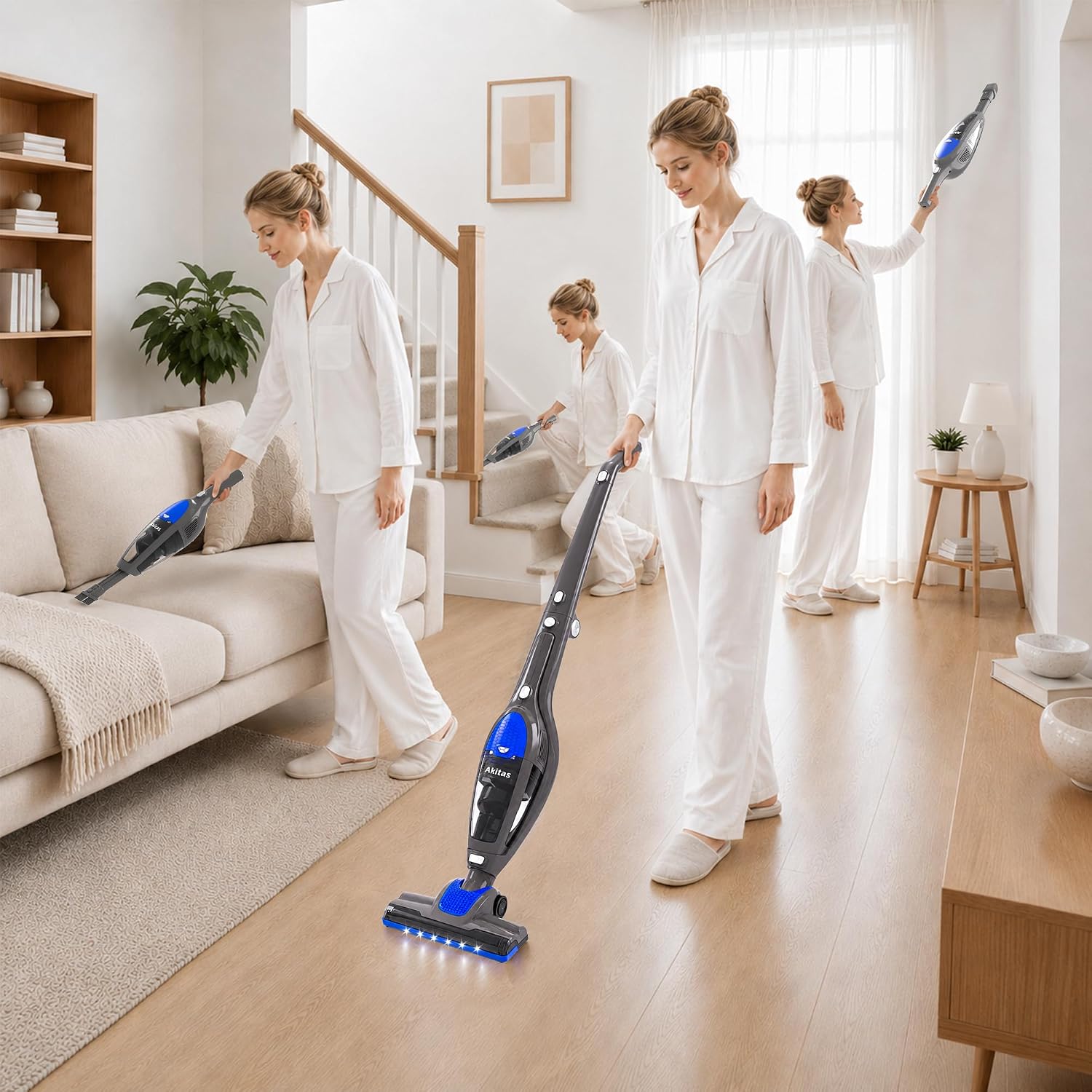 Thumbnail 2 de Akitas U10 Cordless Vacuum Cleaner — 2-in-1 Stick & Handheld with Auto-Charging Dock, 2.4kg, LED Turbo Brush
