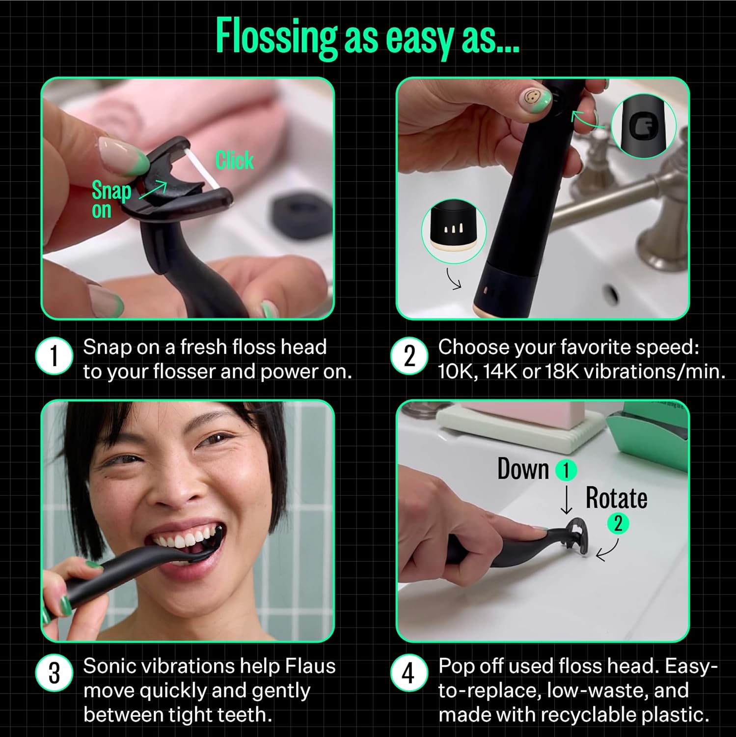 Thumbnail 6 de FLAUS Electric Flosser 45 Heads