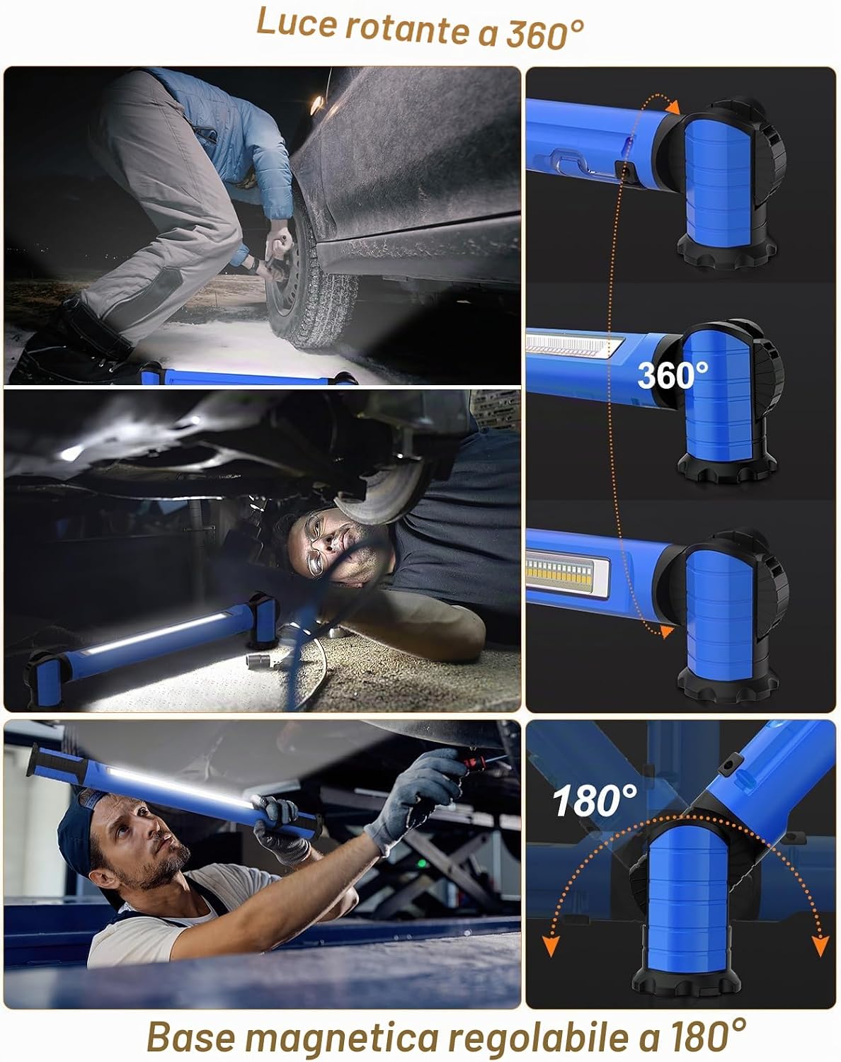 Detalle de CLV Lampada da lavoro LED ricaricabile 3000 lm