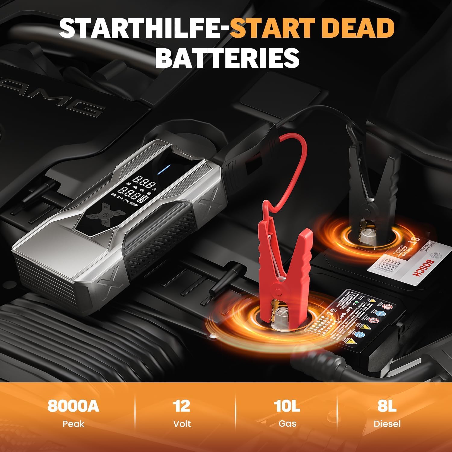 Detalle 2 de FNITAER Starthilfe Powerbank 8000A